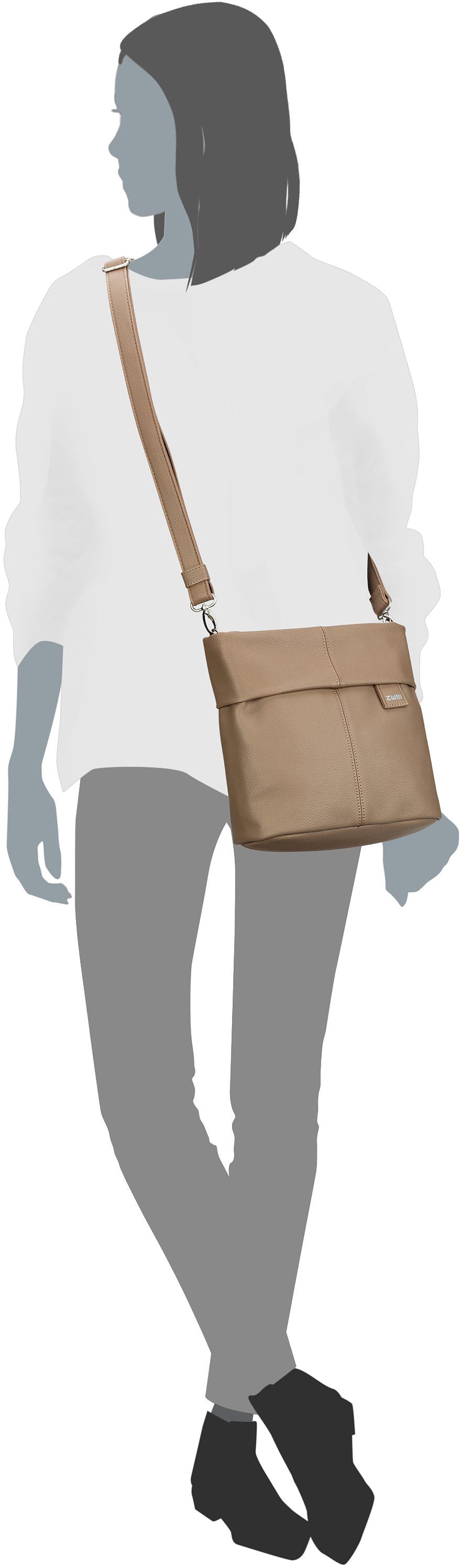 zwei Mademoiselle M8 Cherry Bolsa tipo bolsa – Vista Silueta
