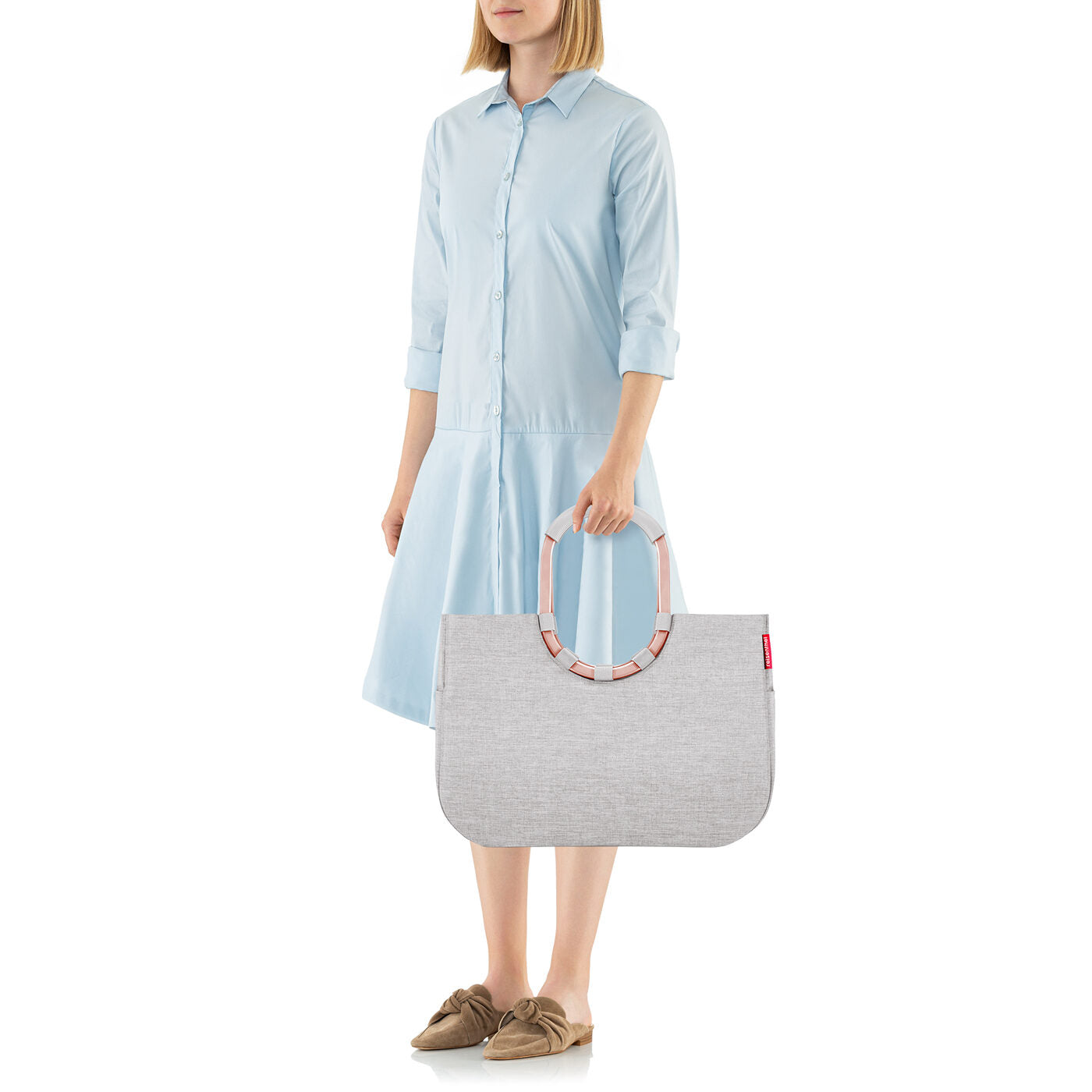 reisenthel loopshopper L Frame Twist Sky Rose Carrello della spesa – Vista Silhouette