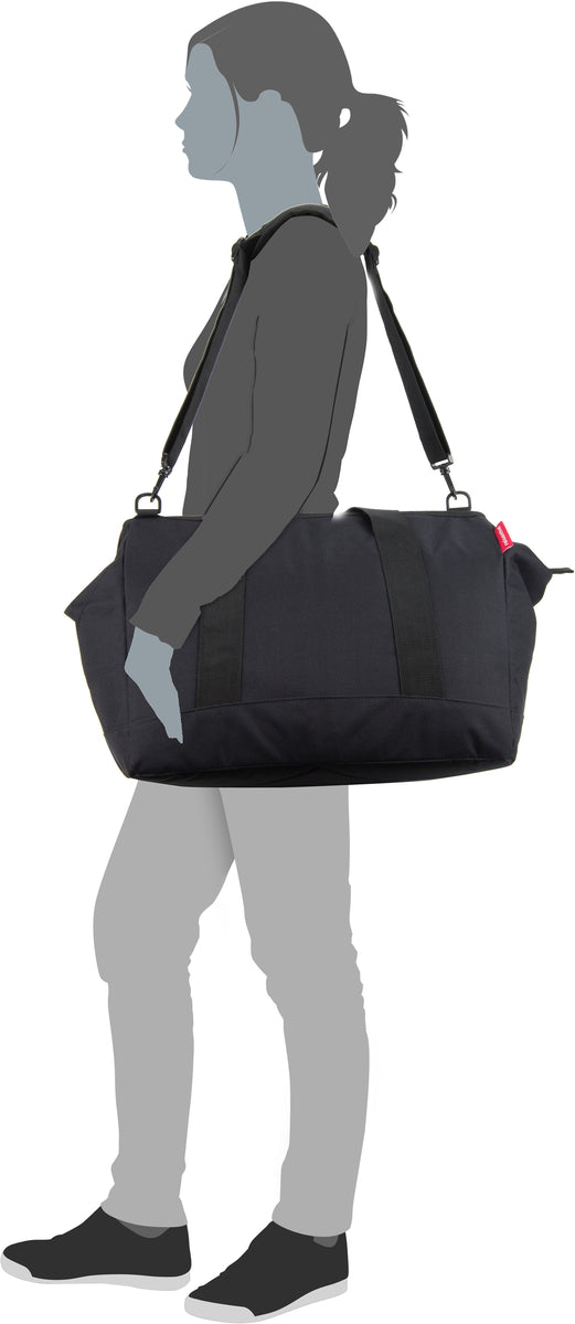 reisenthel allrounder L Glossy Dots Black Dufflebag – Silhouetweergave