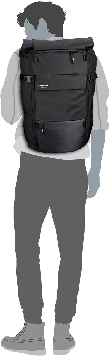 Timbuk2 Clark Pack Jet Black Zaino arrotolabile – Vista Silhouette