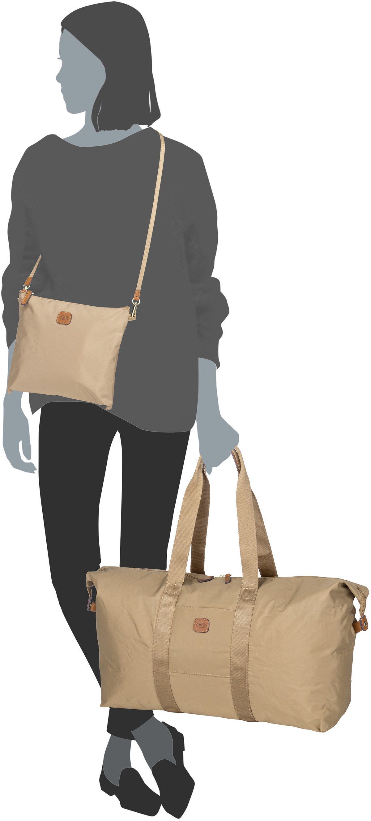 Bric's X-Bag 40202 Nero Week-end – Vue Silhouette