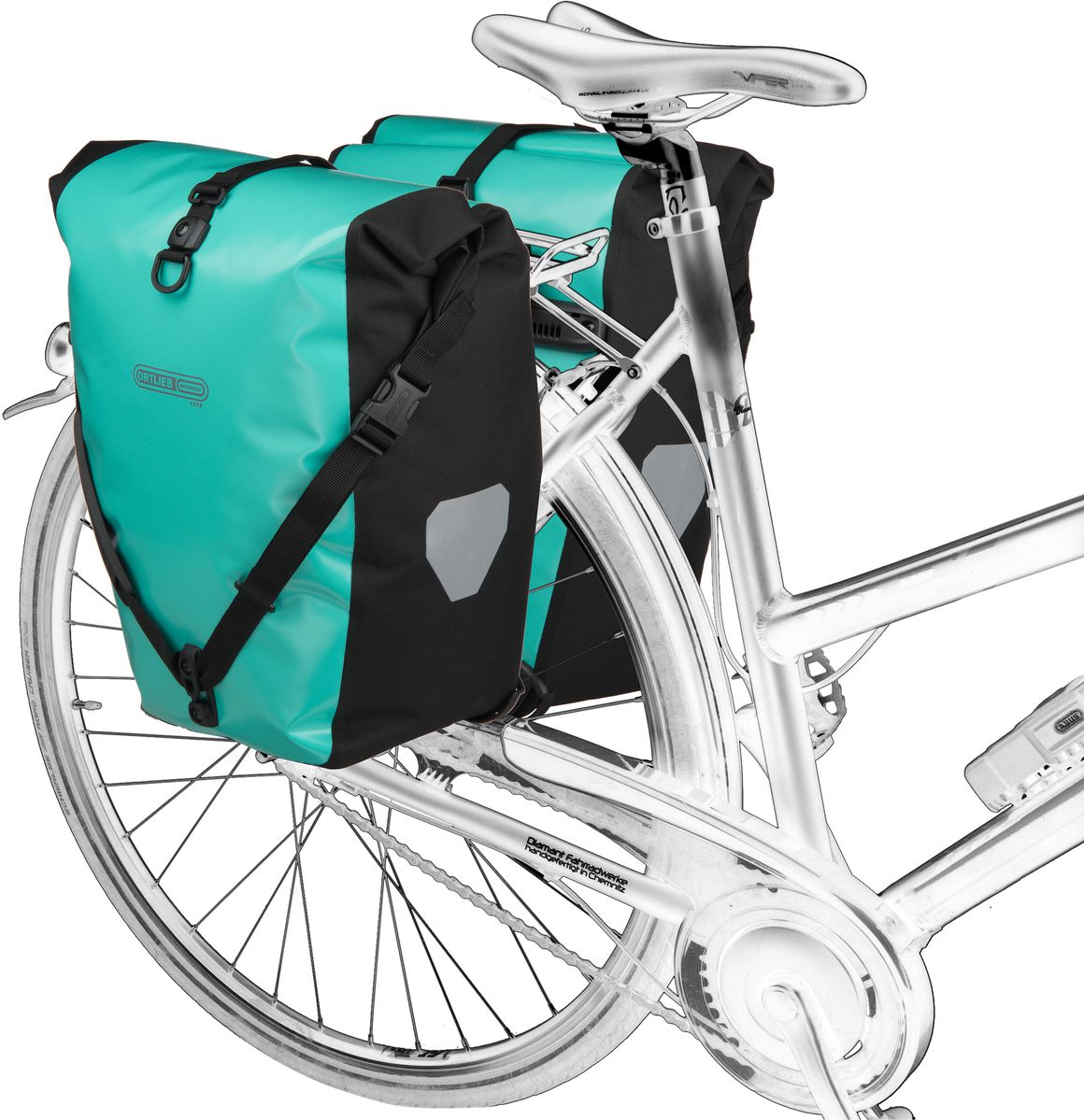 ORTLIEB Back-Roller Free QL2.1 Lagoon Black Borsa per bici – Vista Silhouette