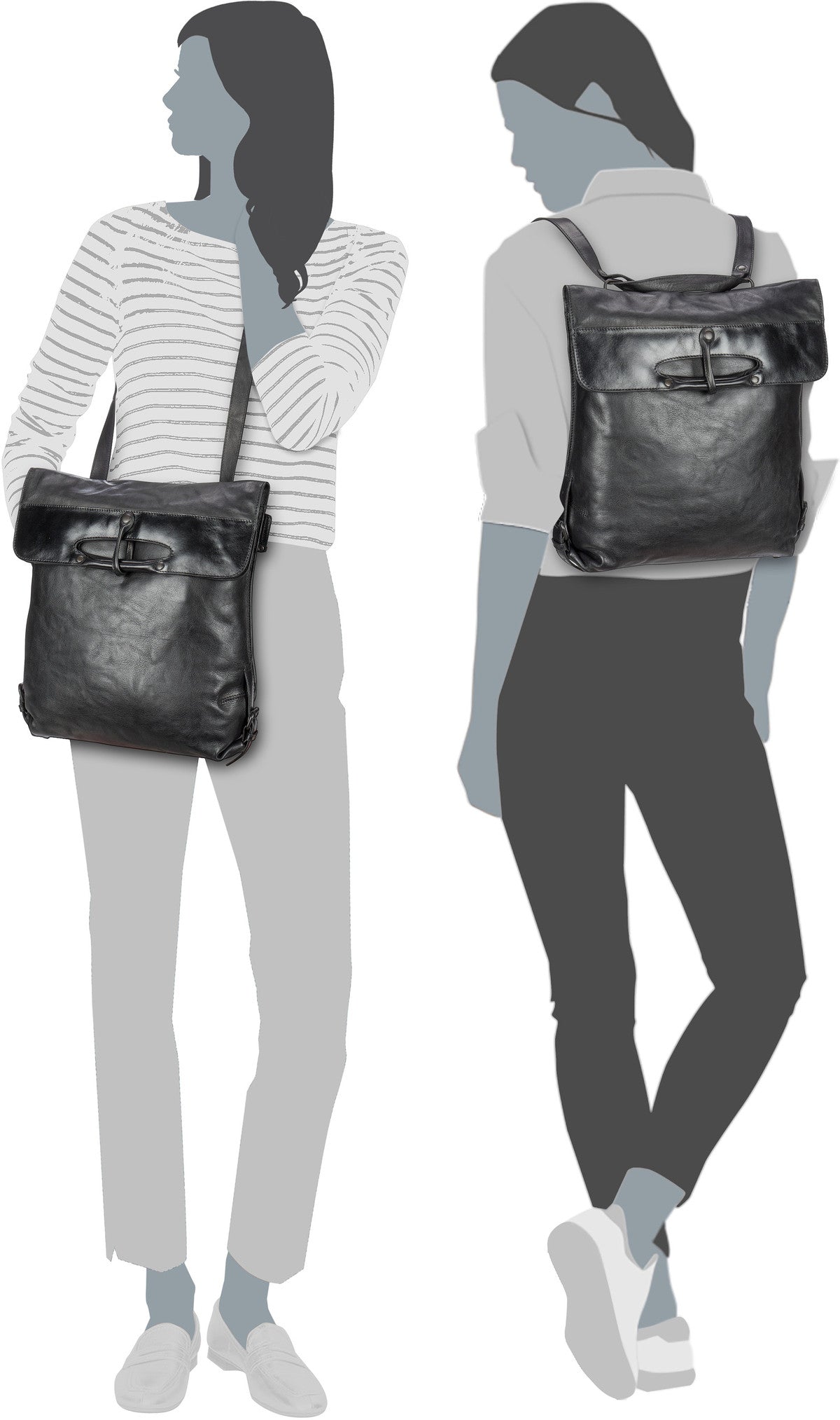 aunts & uncles Mrs. Apple Strudel Black Smoke Rugtassen – Silhouetweergave