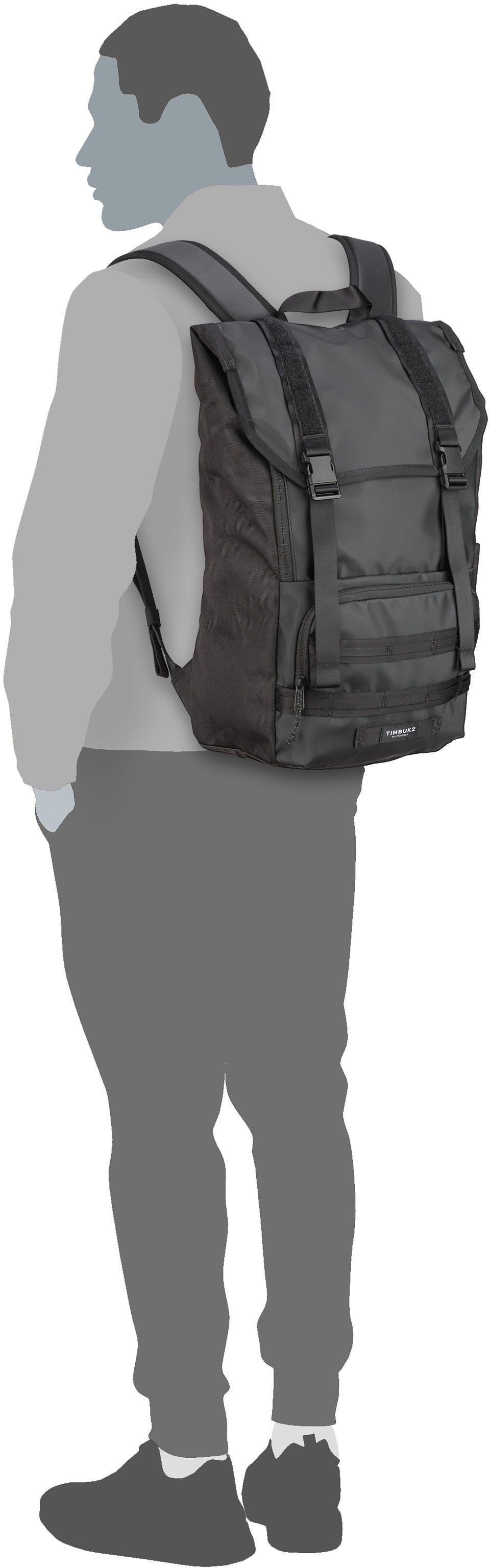 Timbuk2 Rogue Backpack Steel Backpack – Silhouette View