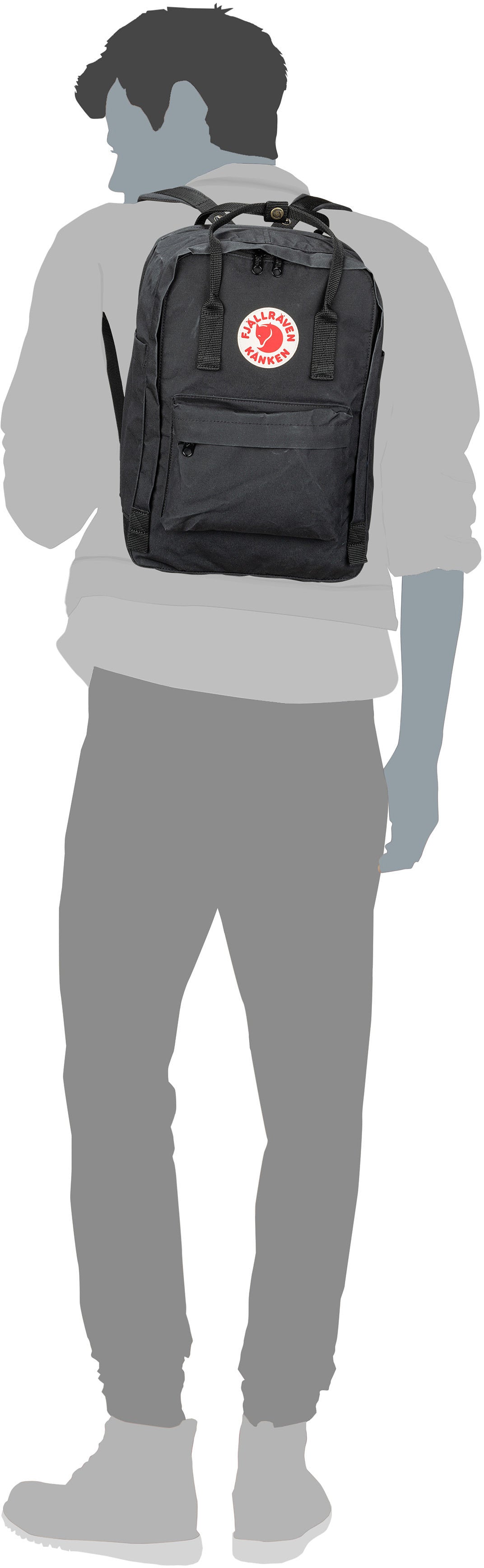 Fjällräven Kanken Laptop 15'' Graphite Backpack – Silhouette View