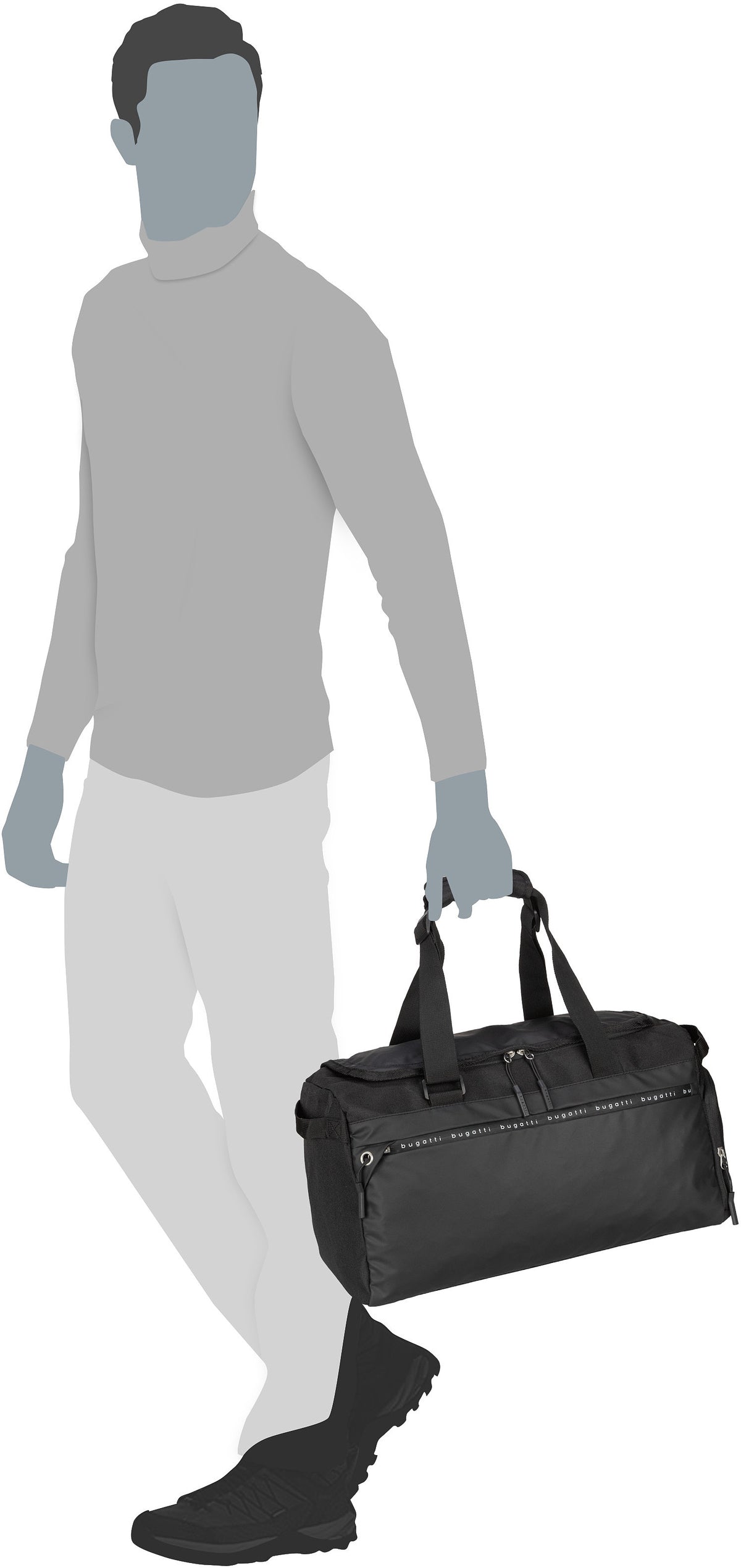 Bugatti Blanc DeLight Sportsbag Schwarz Dufflebag – Vista Silueta