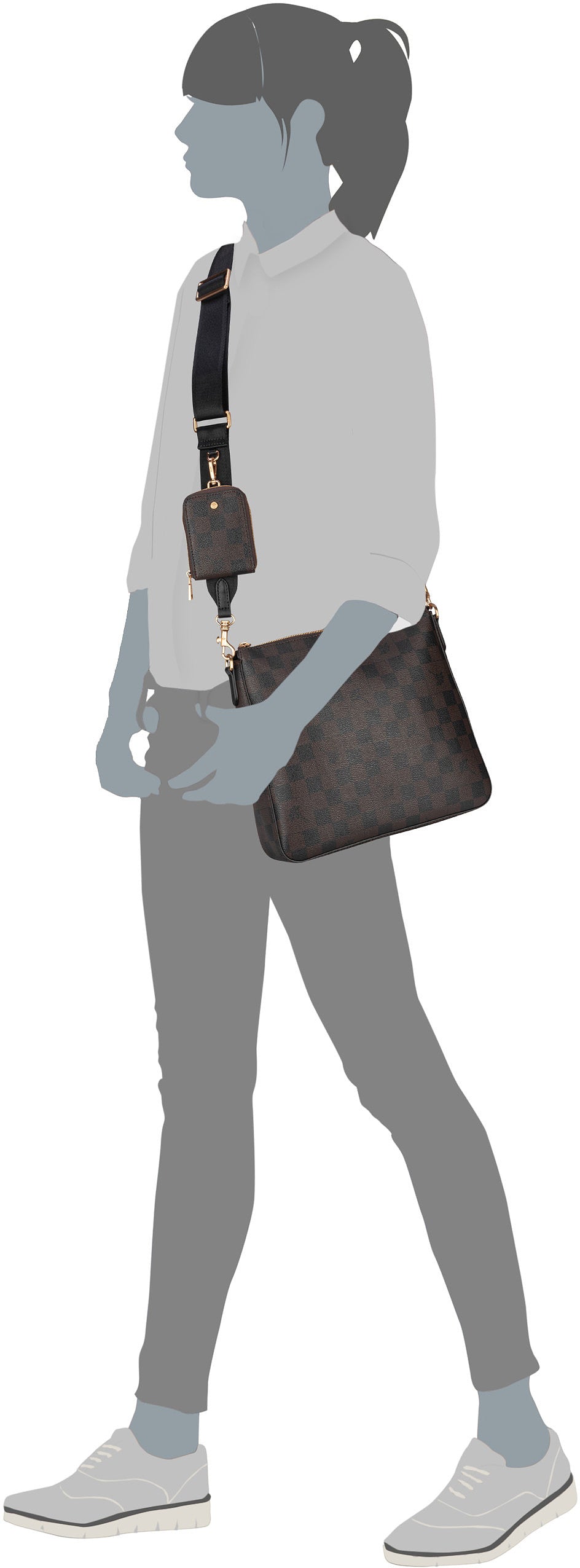 Joop Cortina Piazza Jasmina MVZ Seal Brown Buideltas – Silhouetweergave
