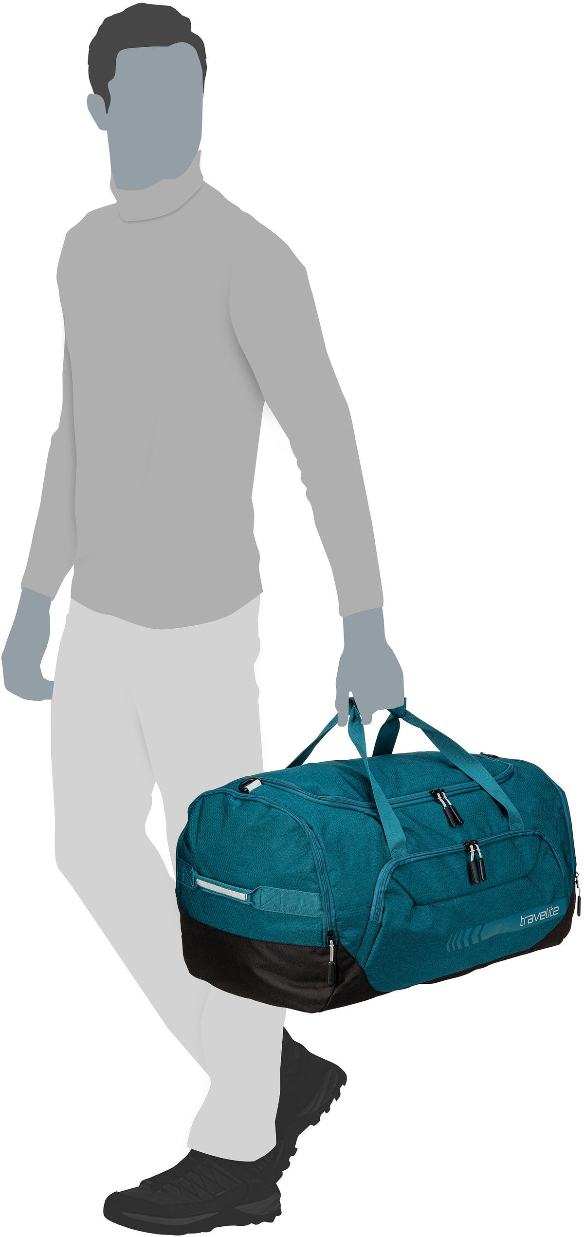 travelite Kick Off L Rosé Dufflebag – Silhouette View