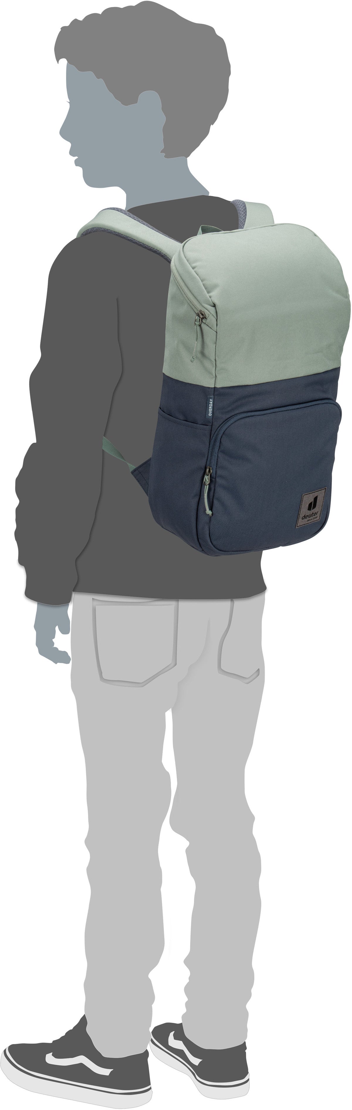 Deuter Overday Ink/Sage Sac a dos – Vue Silhouette