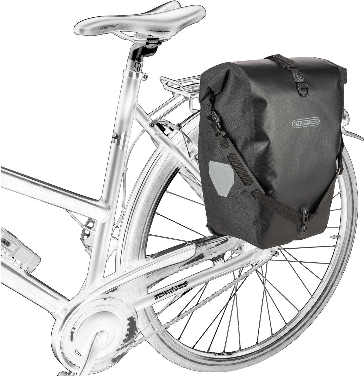 ORTLIEB Back-Roller Free Single QL2.1 Schwarz Borsa per bici – Vista Silhouette