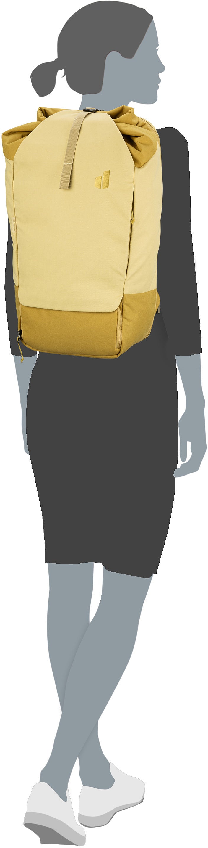 Deuter Utilion 30 Ginger/Turmeric Sac à dos de voyage – Vue Silhouette