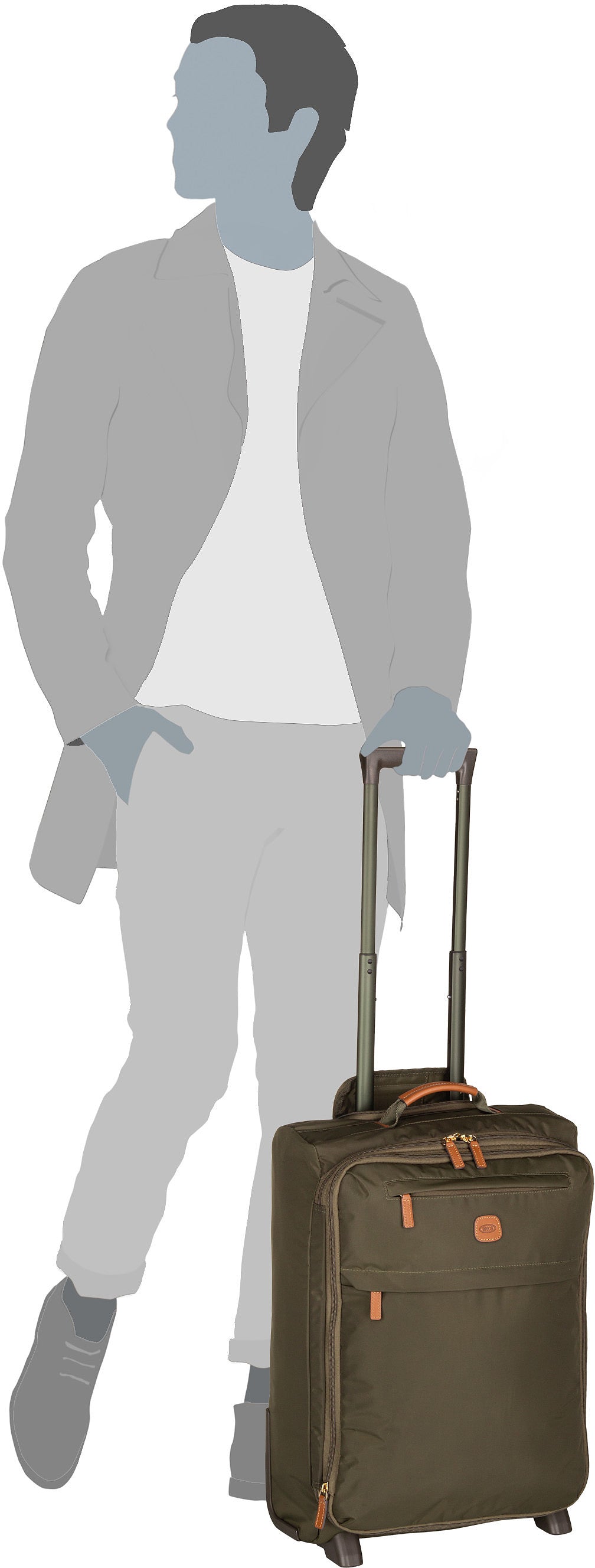 Bric's X-Travel Trolley 55 cm EXP Ozean Maleta – Vista Silueta