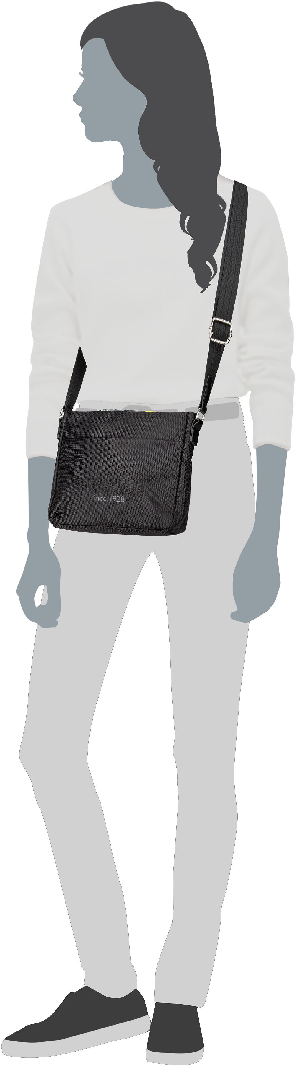 Picard Lucky One 3241 Navy Borsa a tracolla – Vista Silhouette