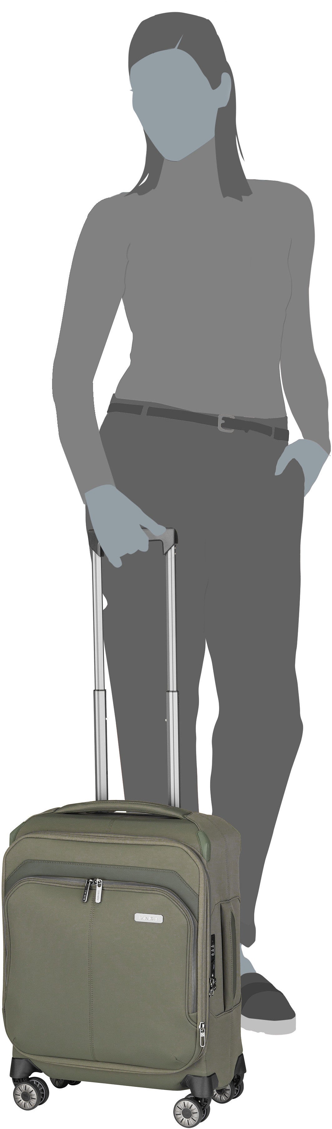 travelite Priima 4w Trolley S Oliv Maleta – Vista Silueta