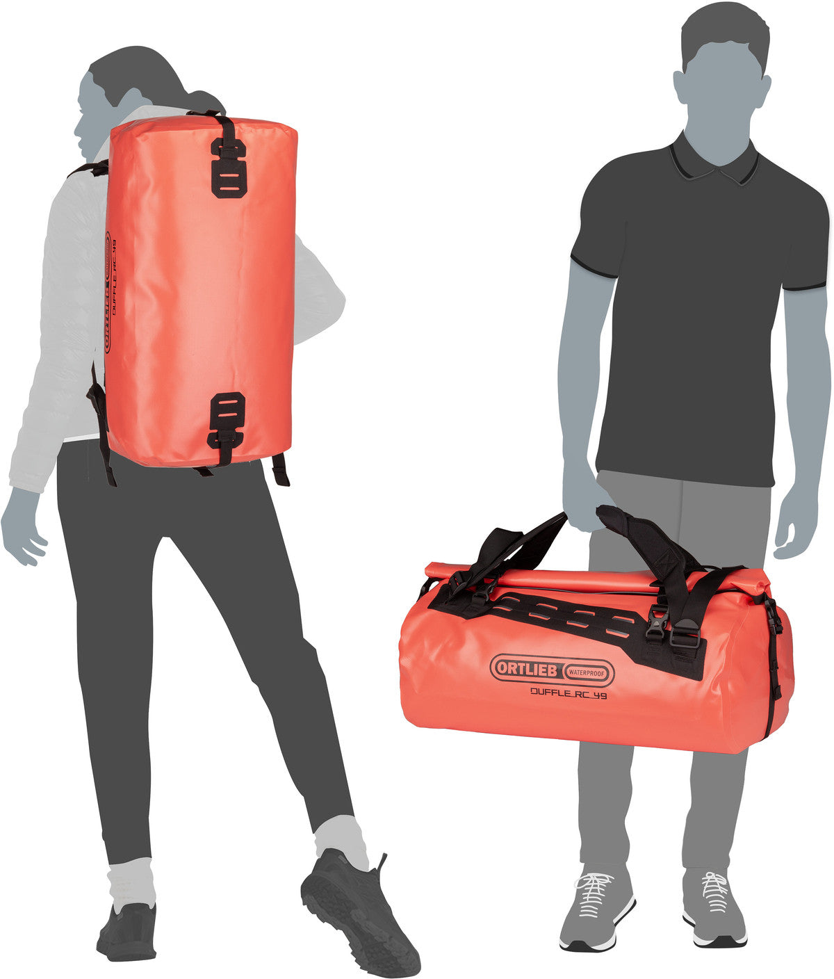ORTLIEB Duffle RC 49 Schwarz Dufflebag – Vue Silhouette