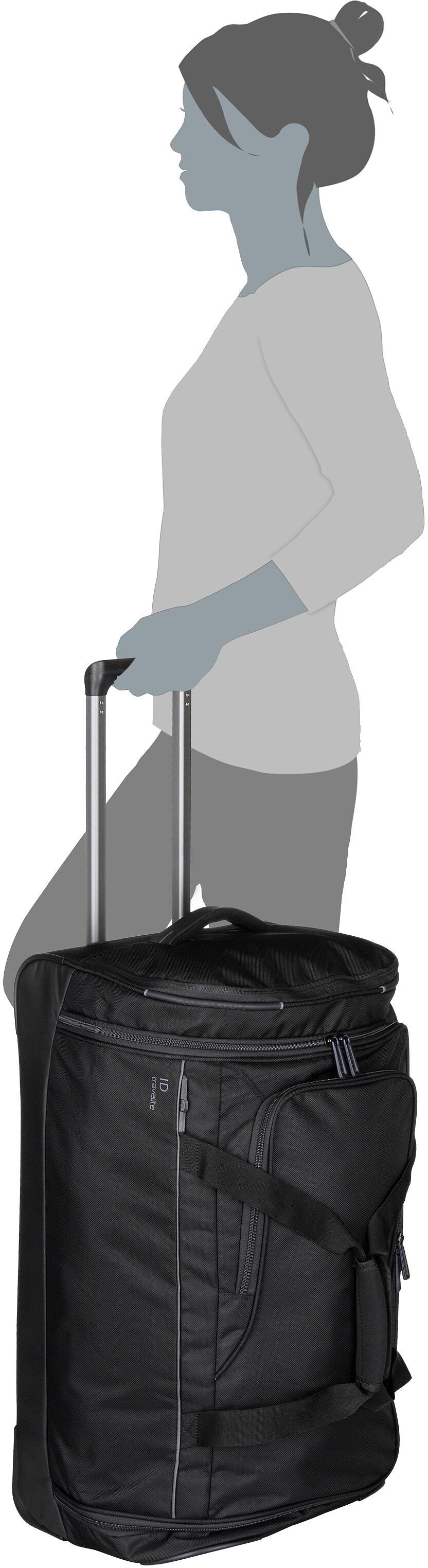 travelite Crosslite M Oliv Borsa da viaggio – Vista Silhouette