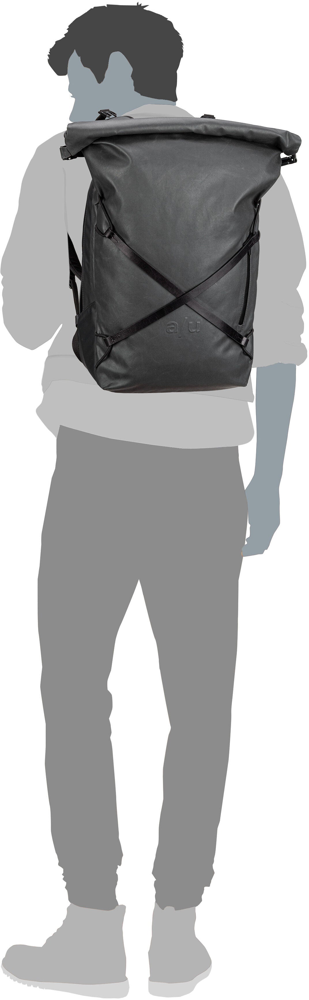 aunts & uncles Kitakami RE Black Mochila – Vista Silueta
