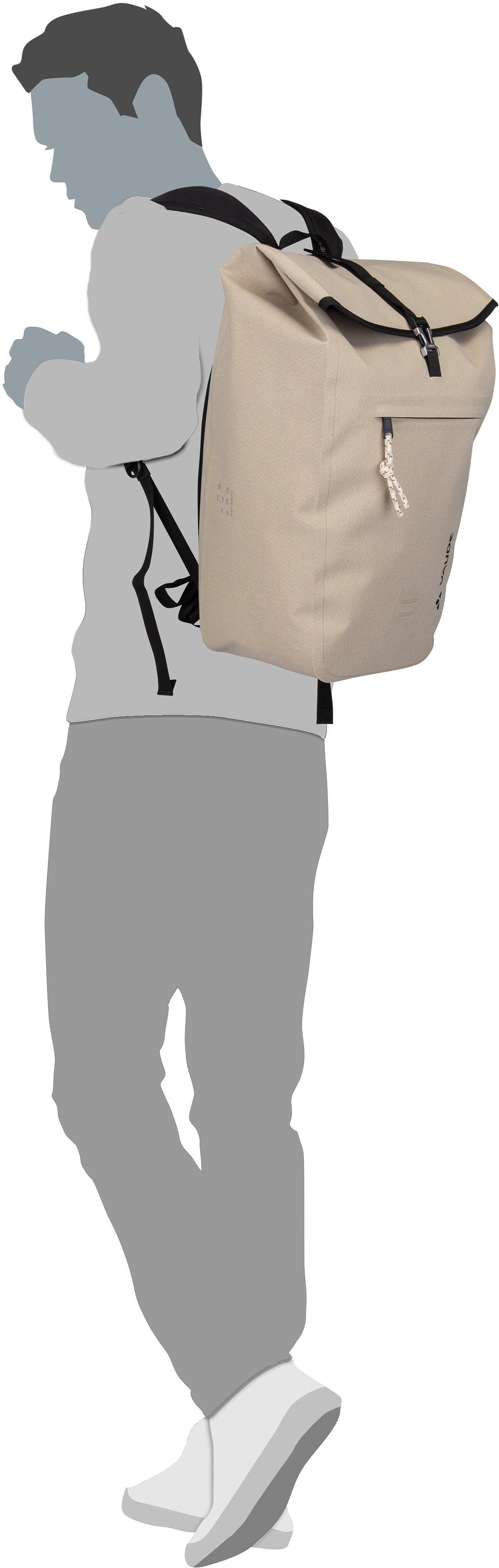 Vaude Clubride Urban 25 Linen Mochila – Vista Silueta
