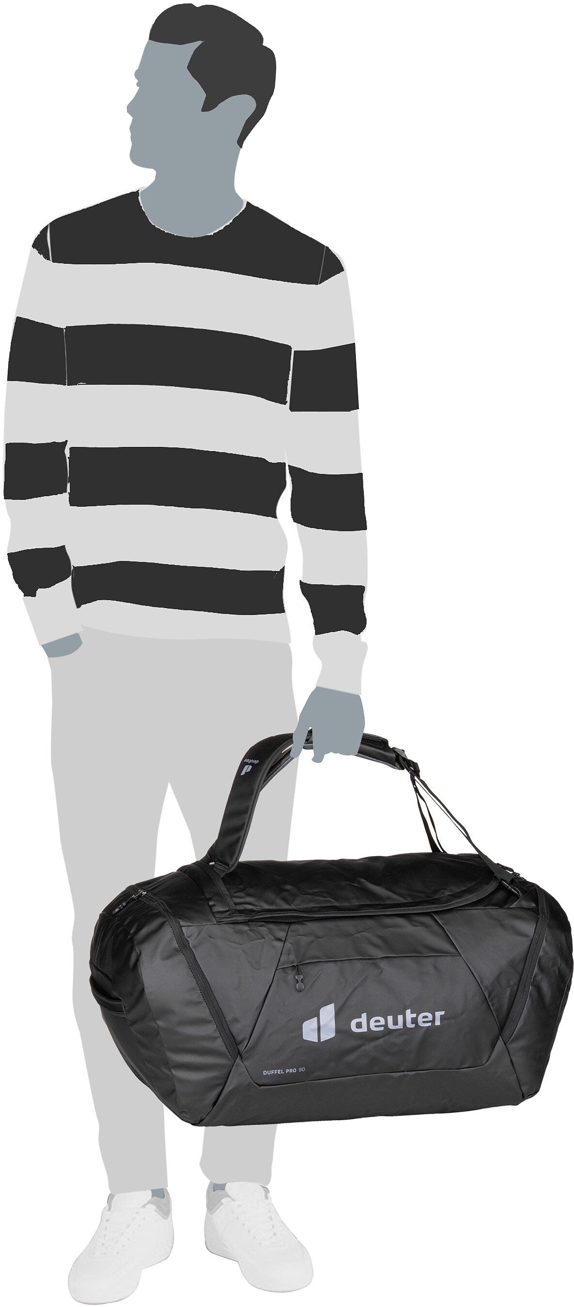 Deuter Duffel Pro 90 Mineral/grove Mochila – Vista Silueta