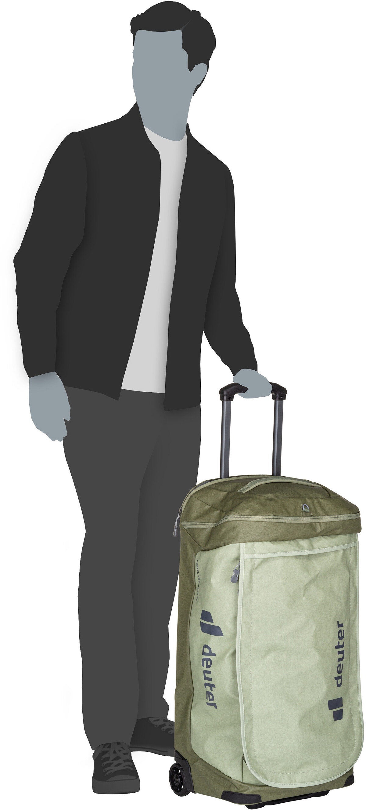 Deuter Duffel Pro Movo 60 Neptune/Nightblue Sac de voyage – Vue Silhouette