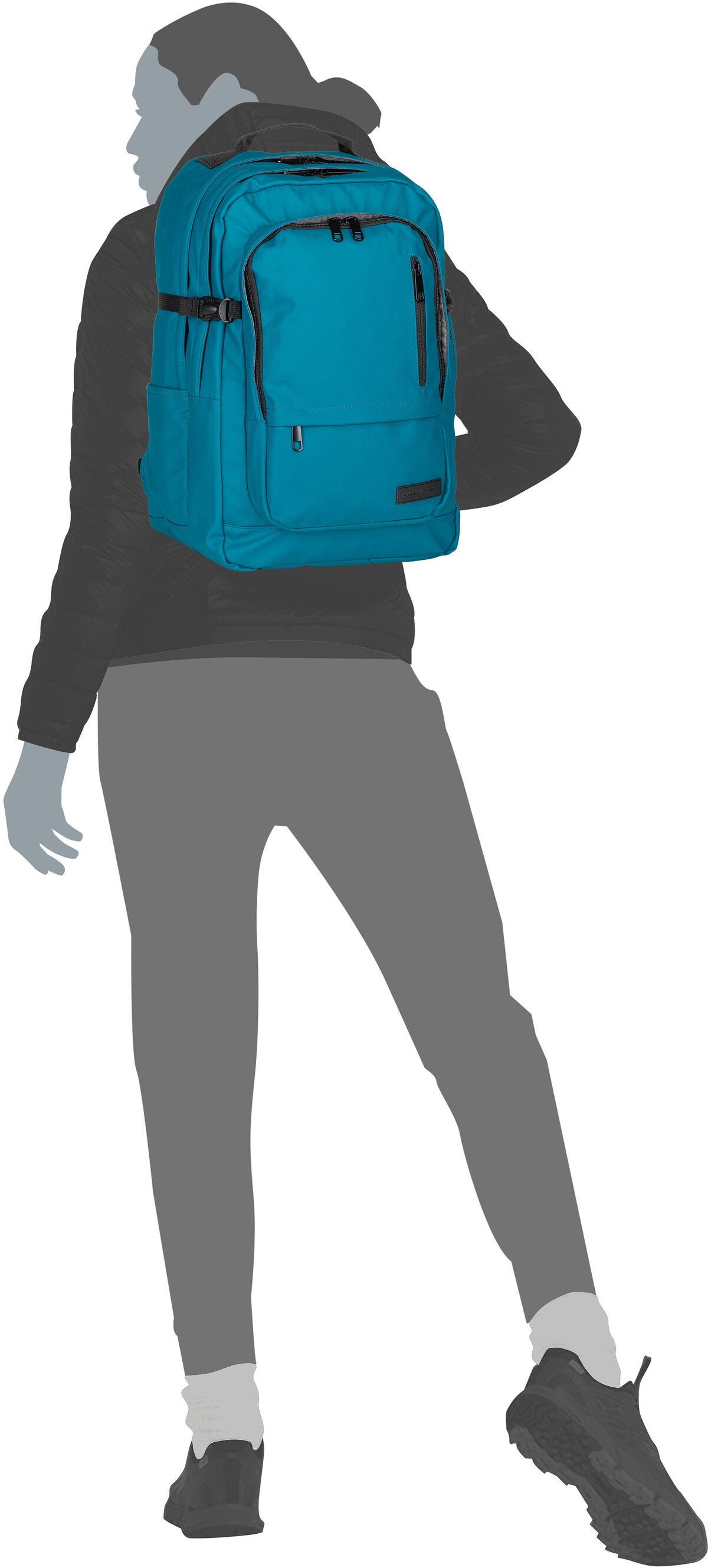 Greenburry Cambridge 4900 Bottle Green Mochila – Vista Silueta