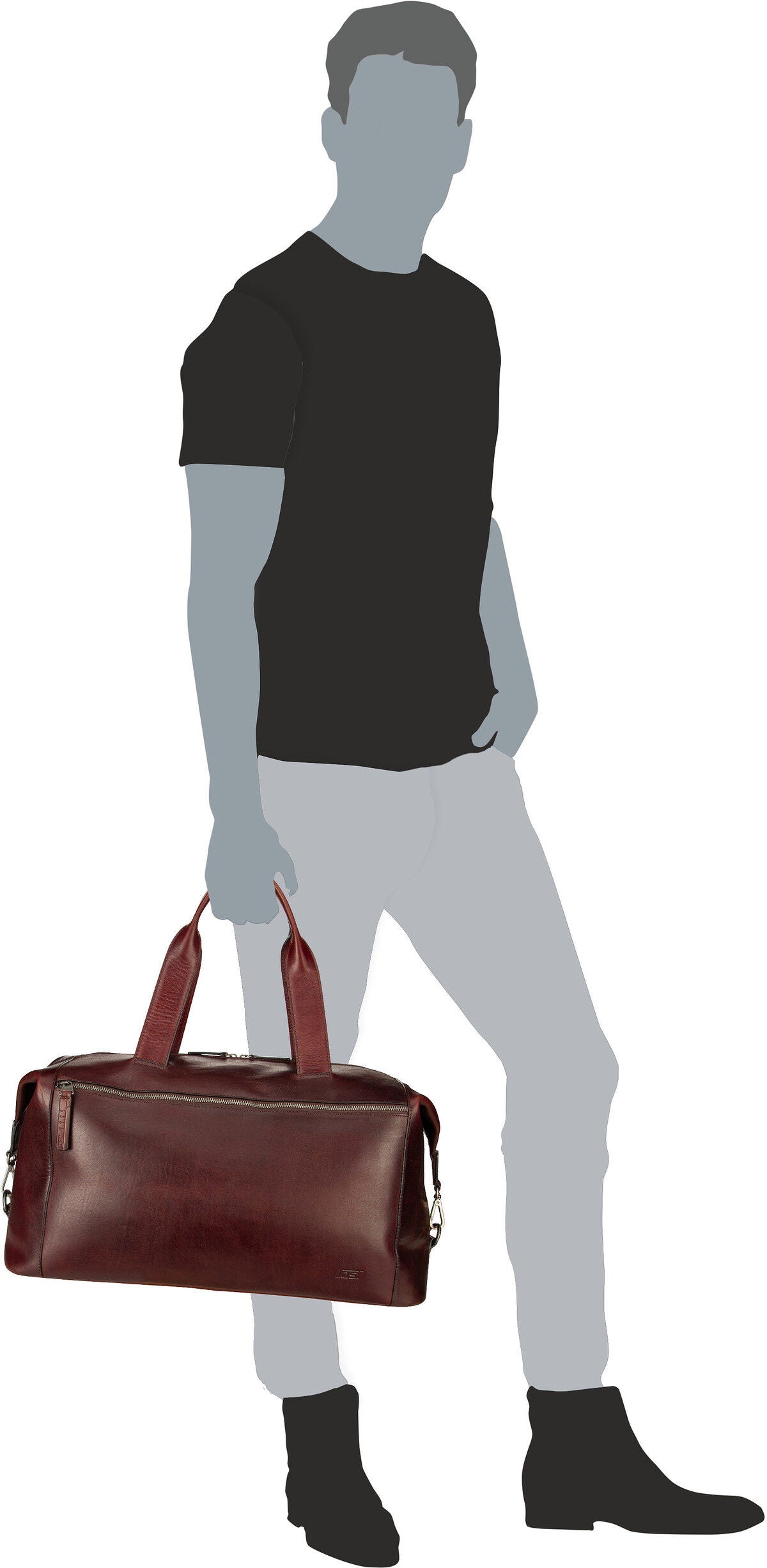 Jost Lund Travel 6748 Braun Weekender – Silhouette View