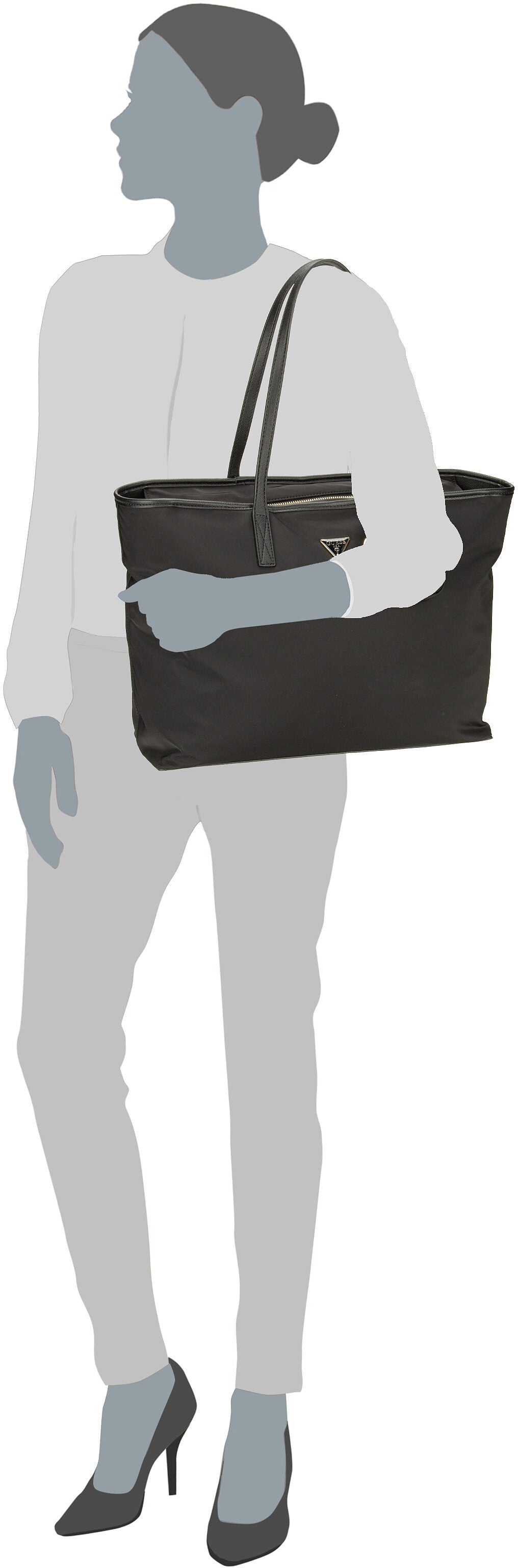 Guess Eco Gemma Large Tech 39525 Black Comprador – Vista Silueta