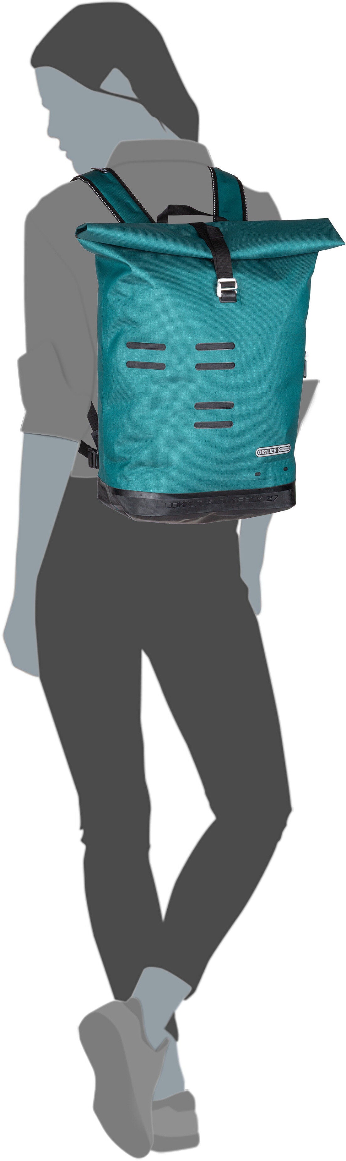 ORTLIEB Commuter-Daypack 27 Petrol Mochila – Vista Silueta
