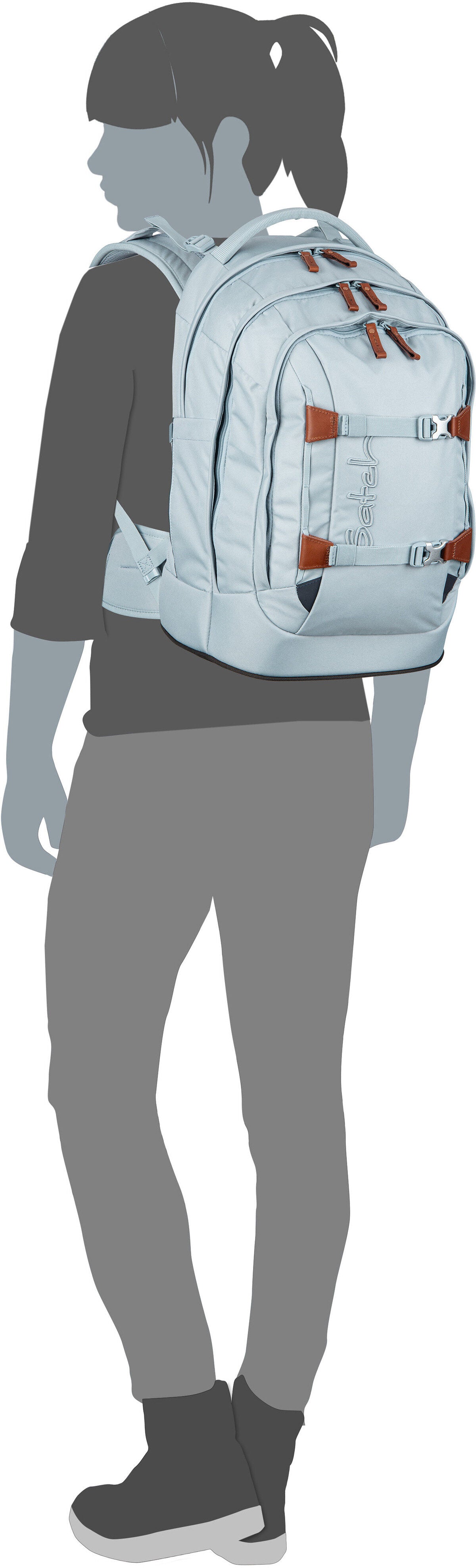 satch satch Pack Nordic Edition Nordic Ruby Schooltas – Silhouetweergave