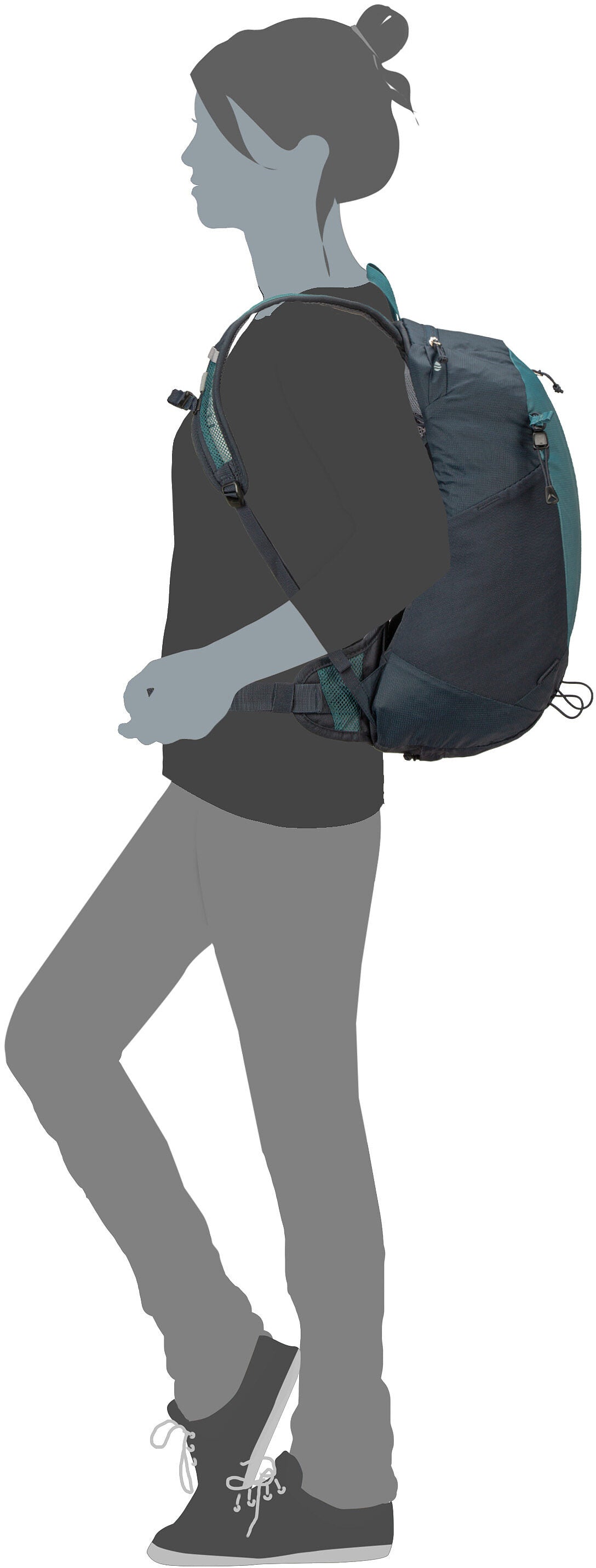 Deuter AC Lite 17 Cherry/Masala Mochila – Vista Silueta