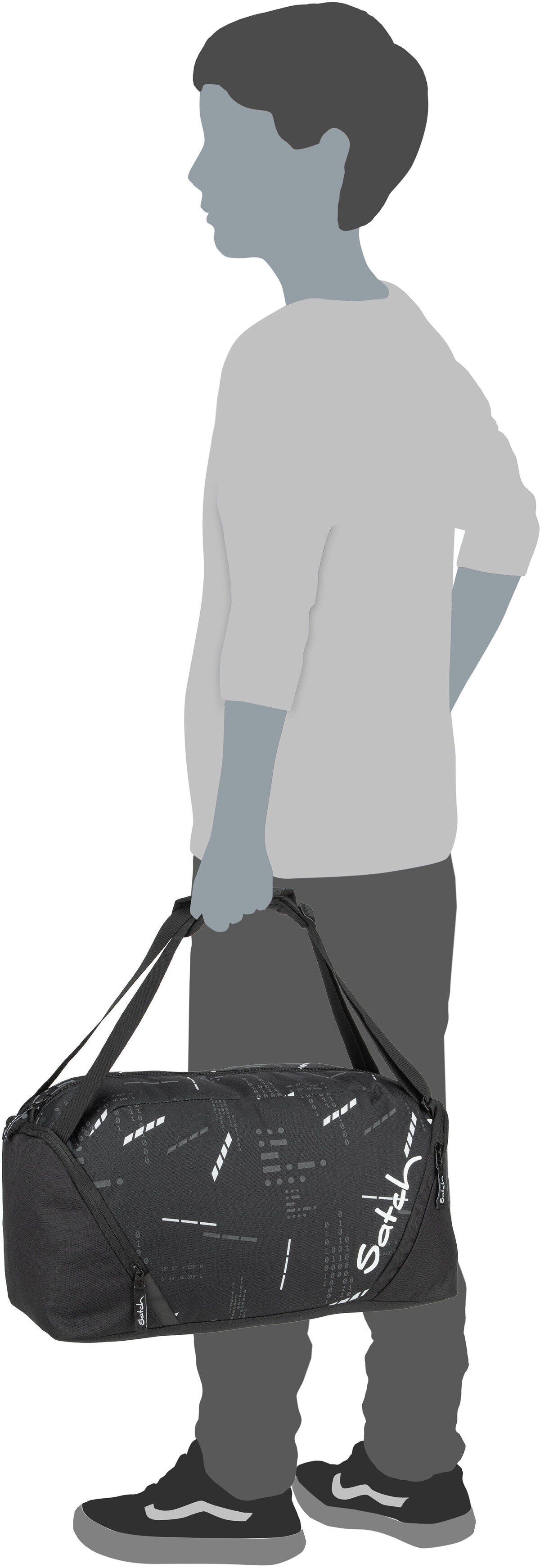 satch satch Sporttasche Reflective Ninja Matrix Dufflebag – Vue Silhouette