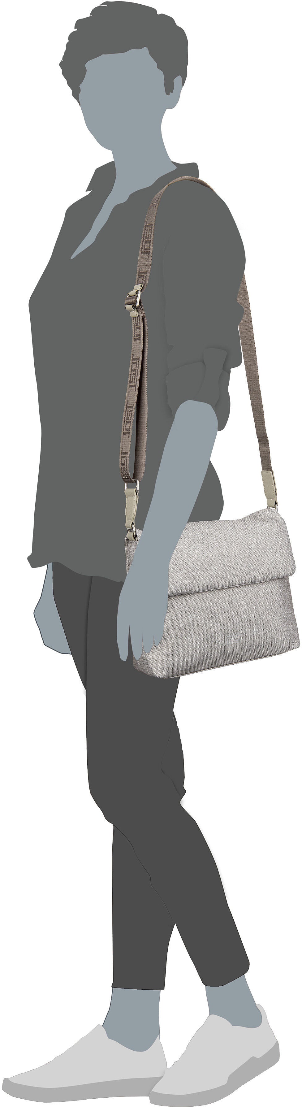 Jost Bergen 1603 Petrol Crossbody Bag – Silhouette View