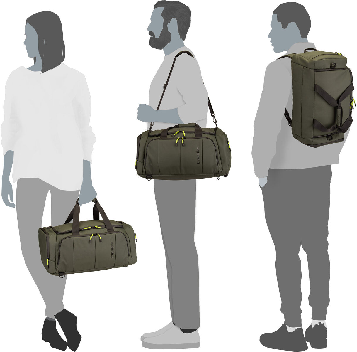 travelite Briize WKND Curry Mochila – Vista Silueta