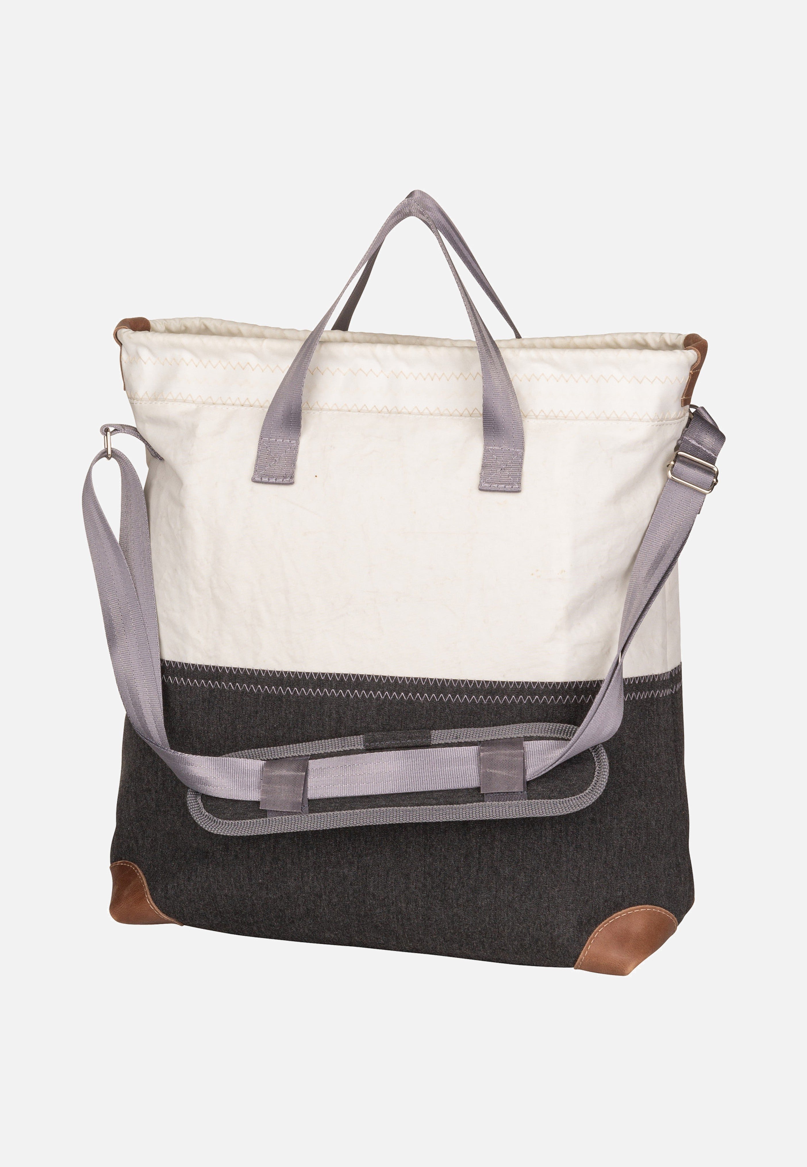 360Grad - Ahoi Weiß/Balken Graphit - Shopper | Neutral-Image