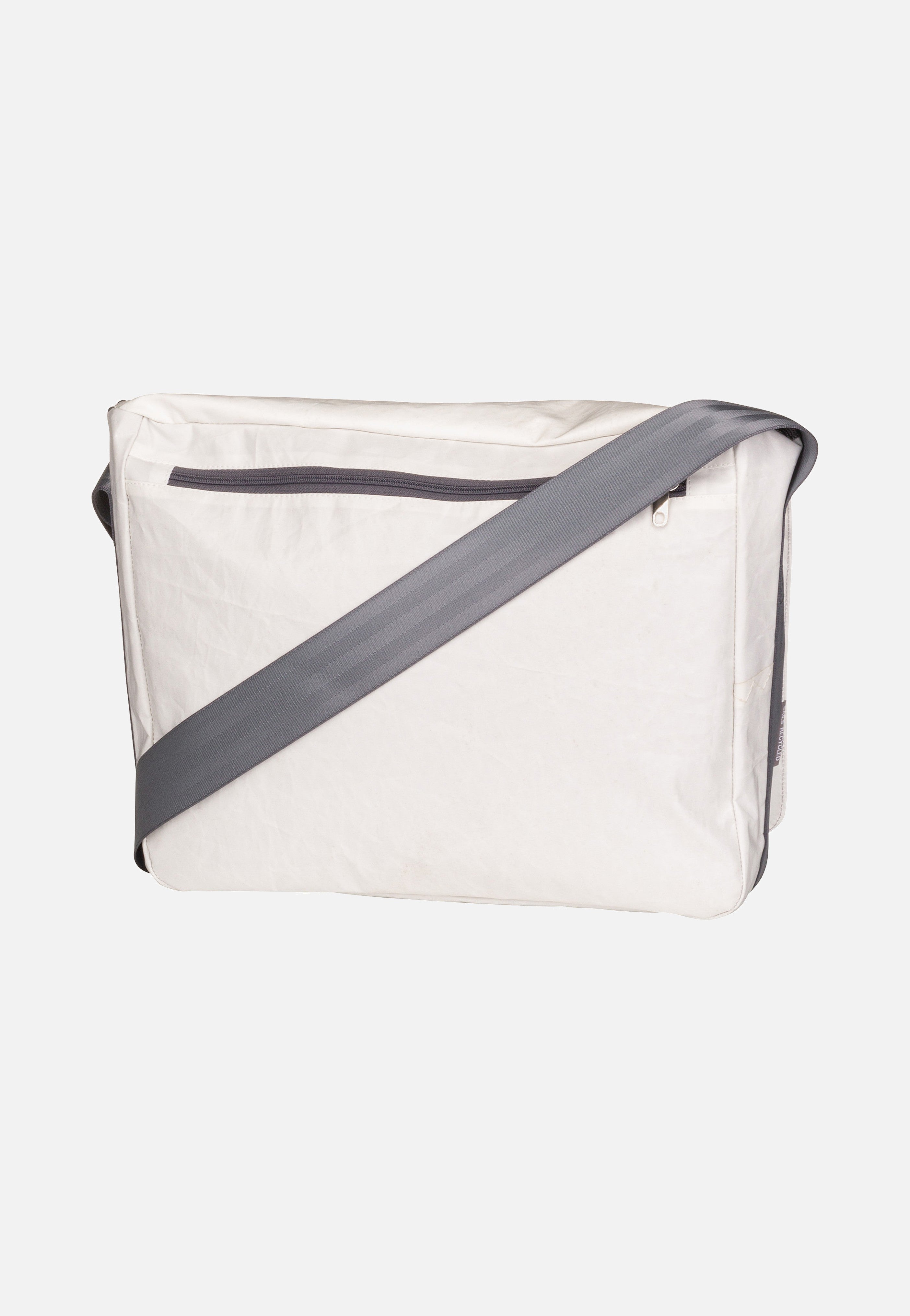 360Grad - Barkasse Weiß/Balken Hellgrau/Segelboot - Messenger Bag | Neutral-Image