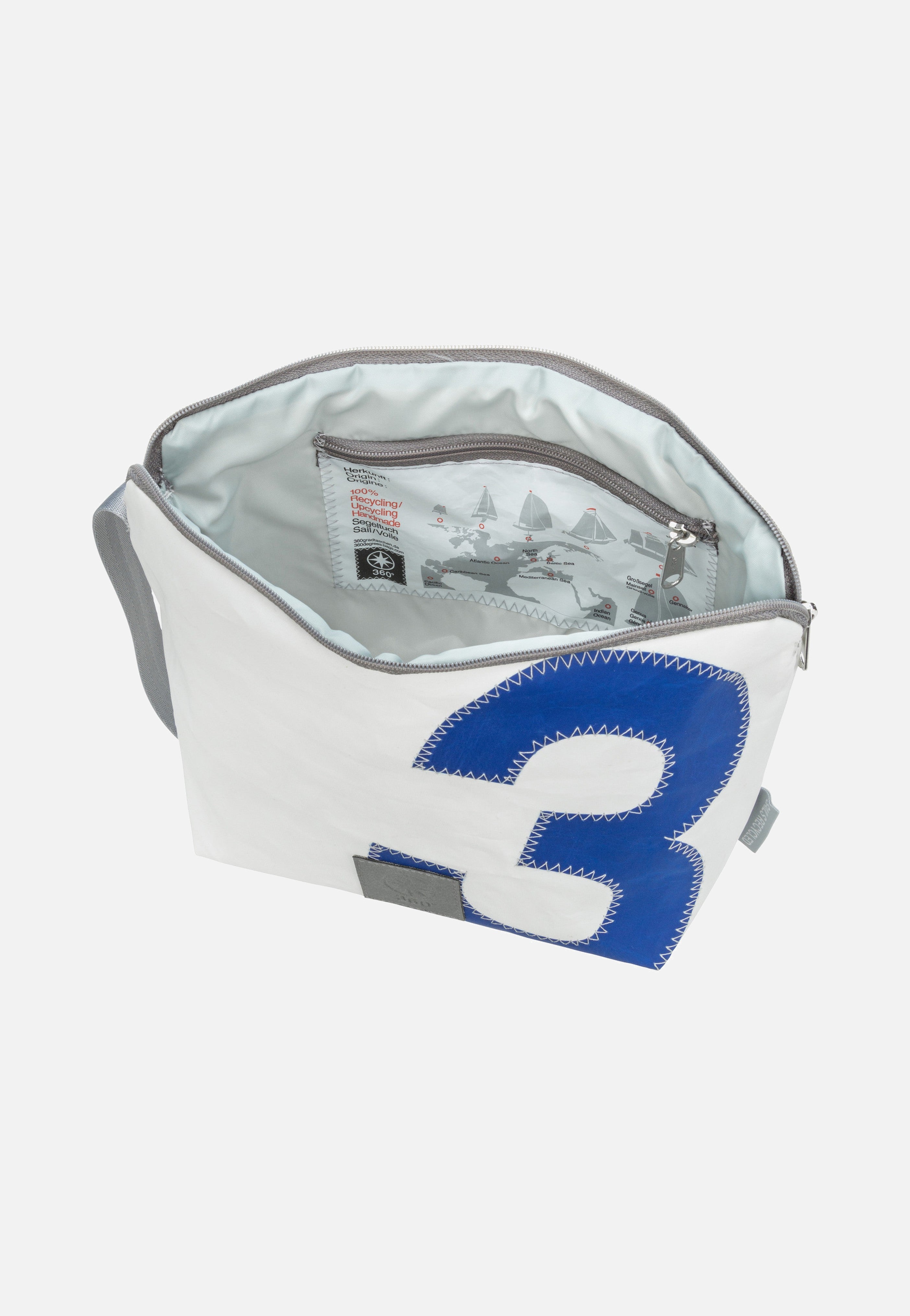 360Grad Brise Weiß/Blau Toiletry Bag