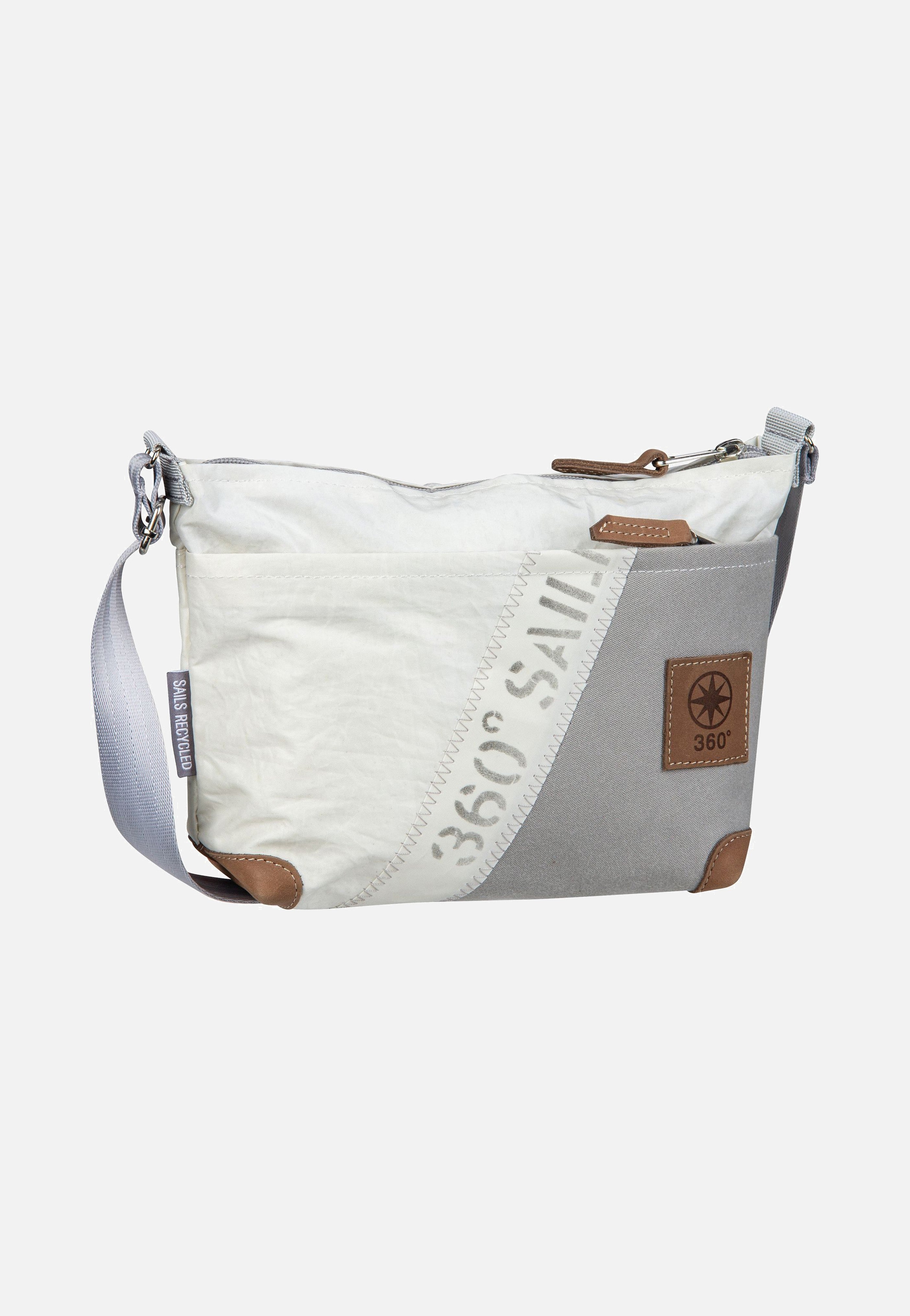 360Grad Deern Lütt Stencil-Weiß/Grau Pouch Bag