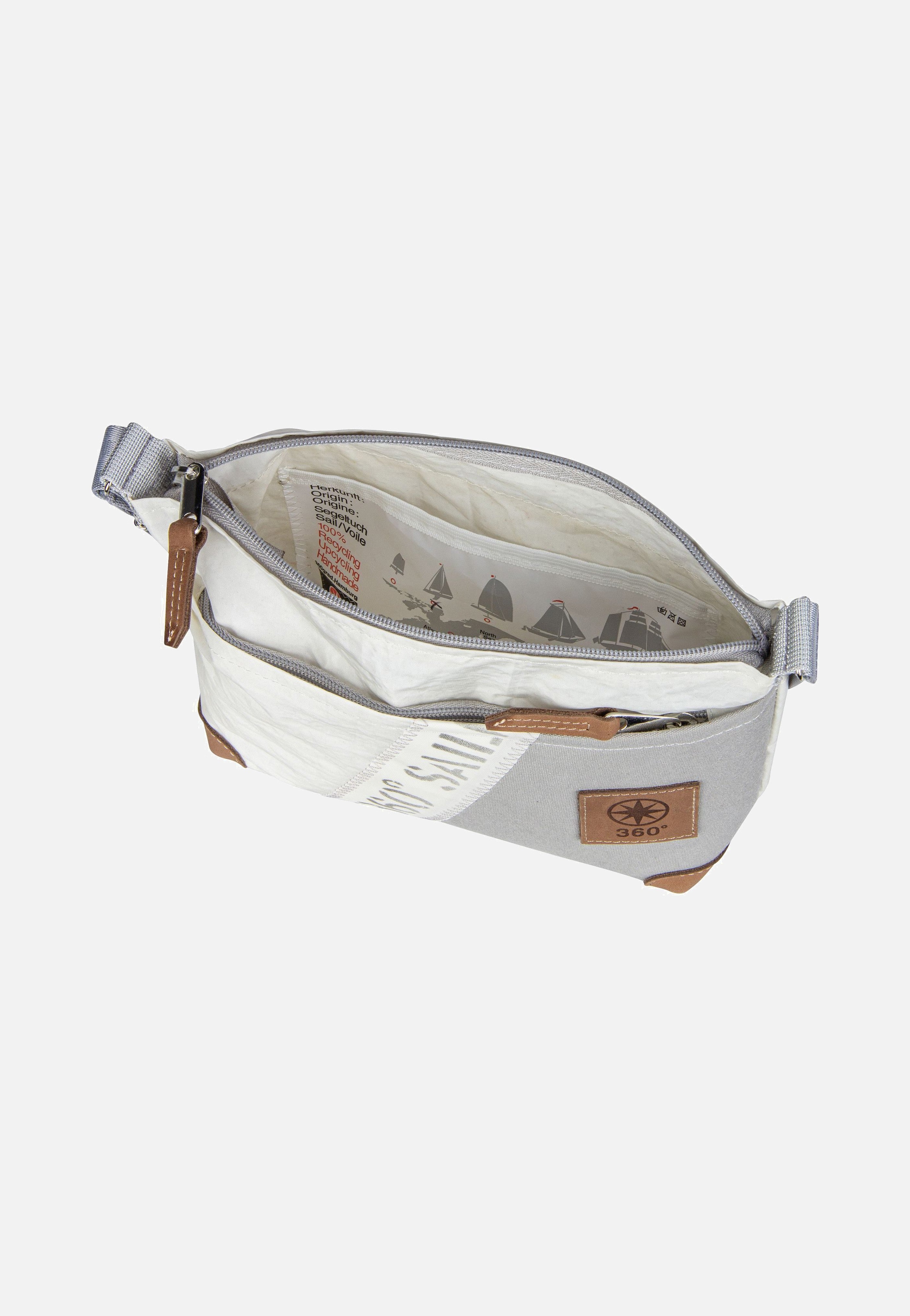 360Grad Deern Lütt Stencil-Weiß/Grau Pouch Bag