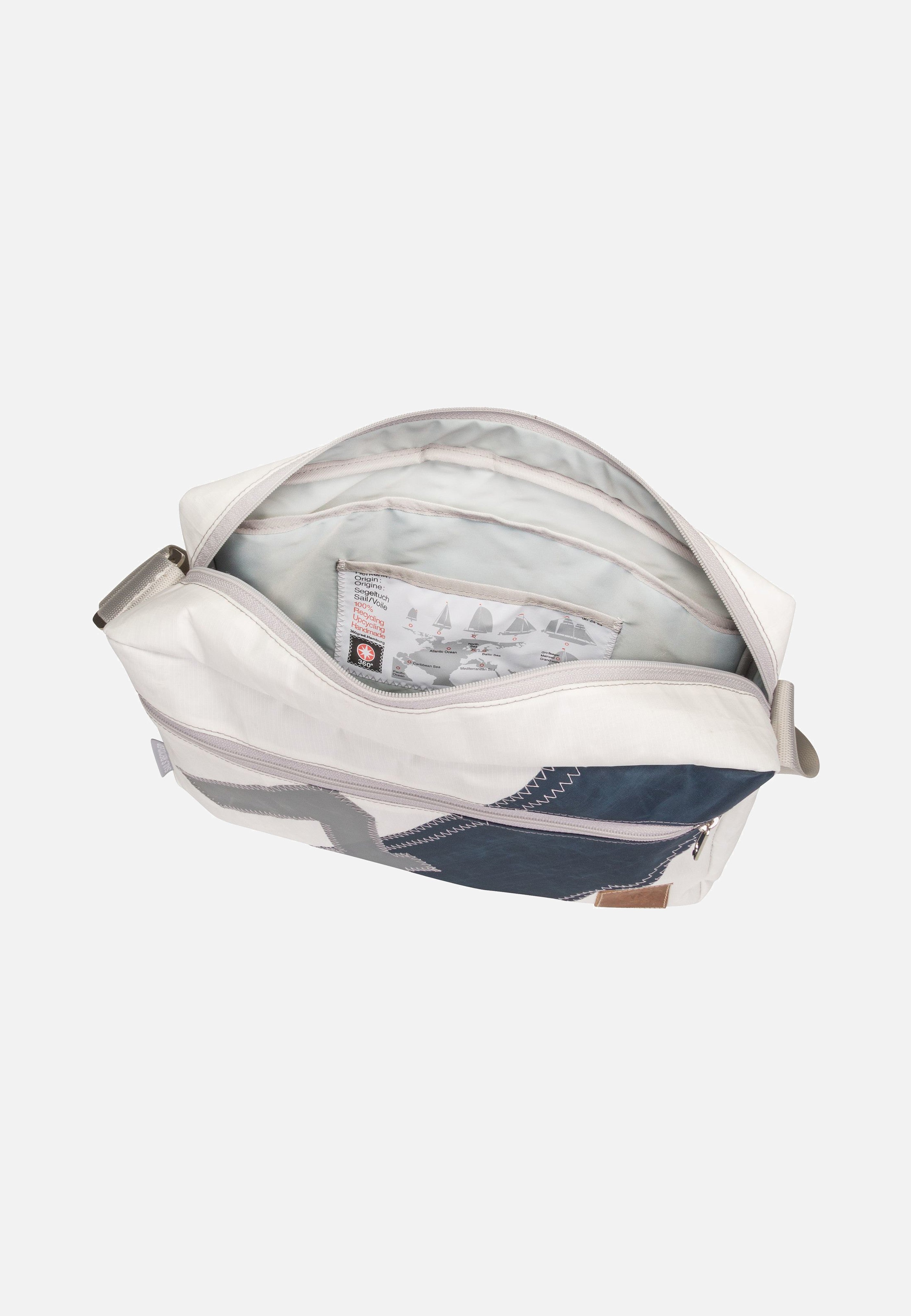 360Grad - Fender L Weiß/Streifen Blau/Zahl Grau - Crossbody Bag | Neutral-Image