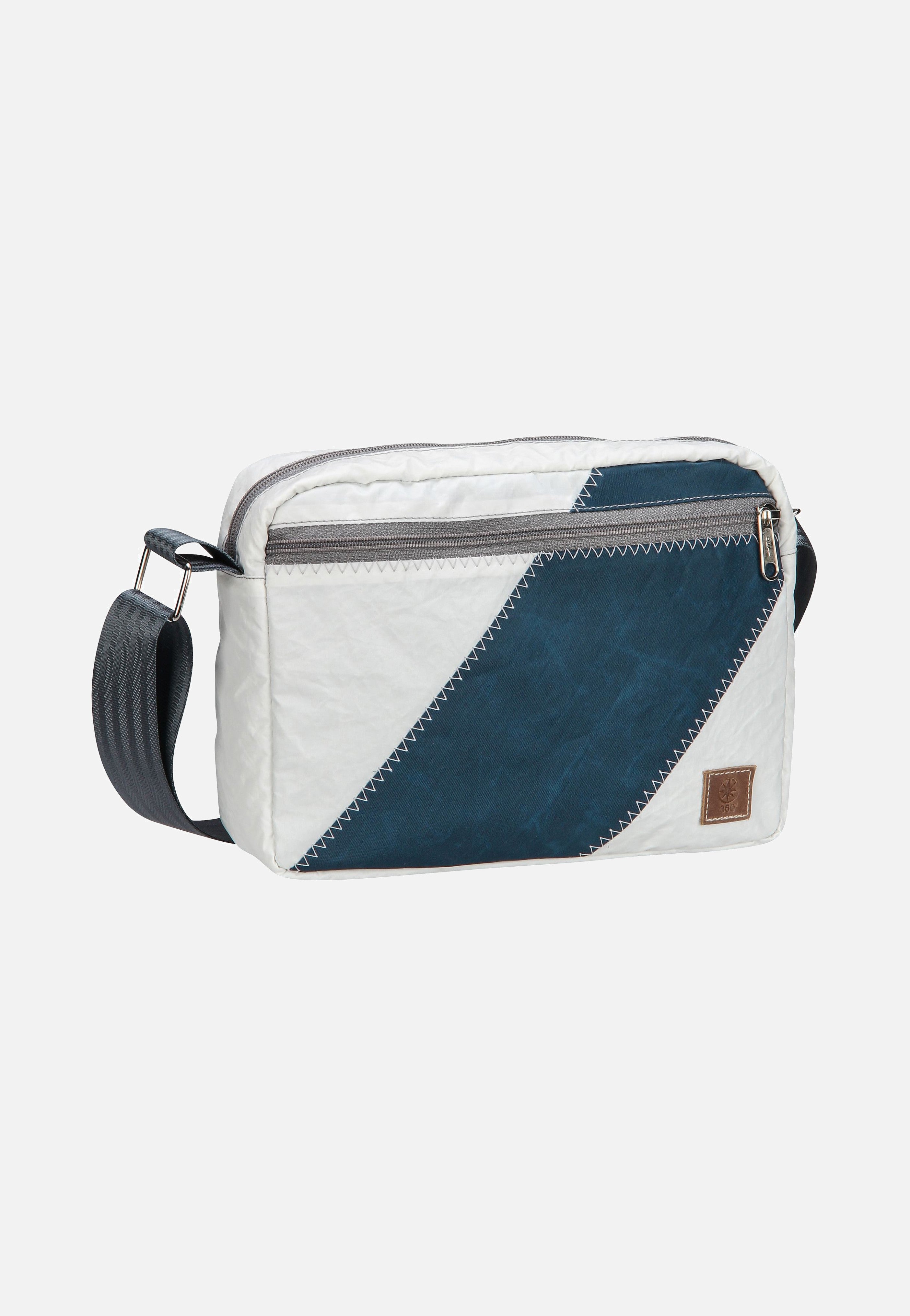 360Grad Fender Weiß/Streifen Blau Crossbody Bag