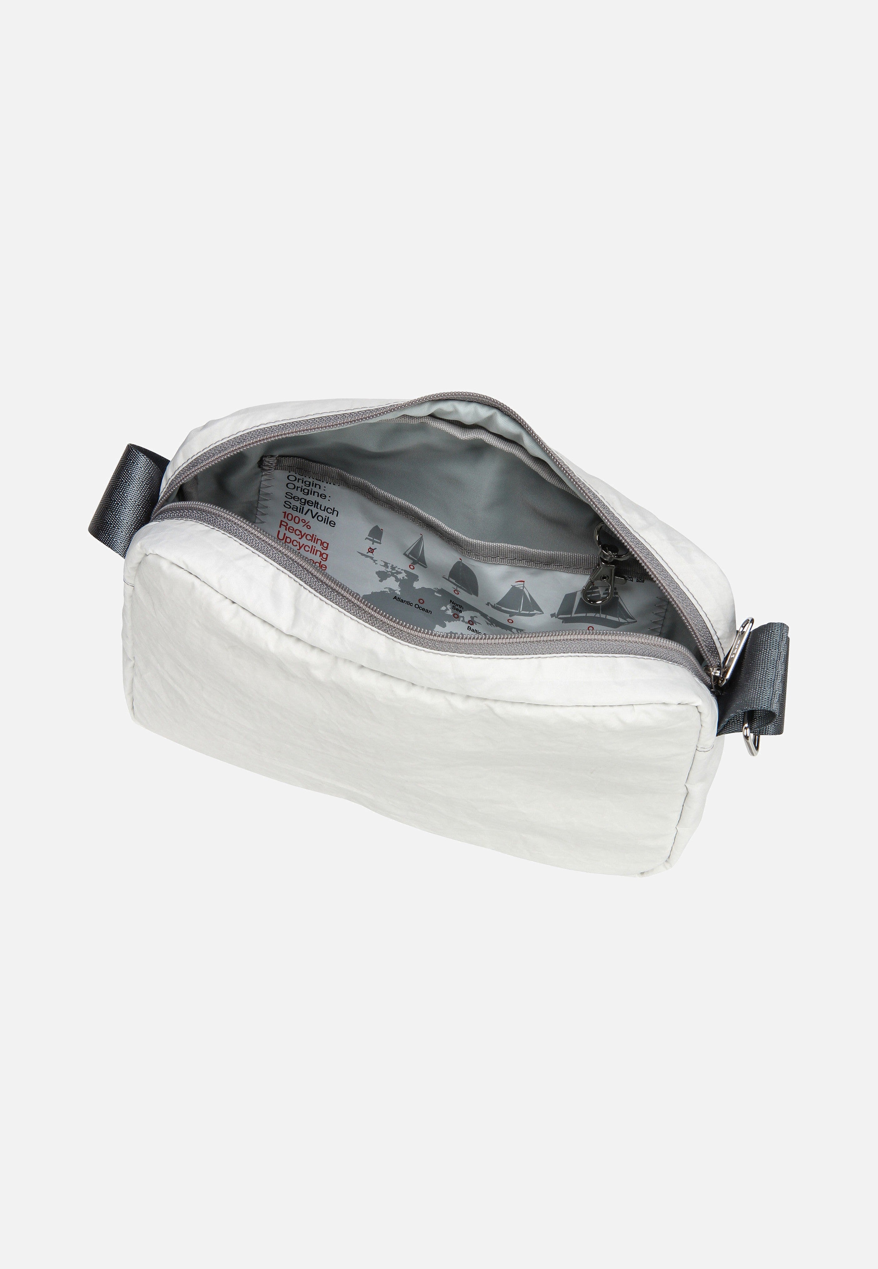 360Grad Fender Weiß/Streifen Blau Crossbody Bag