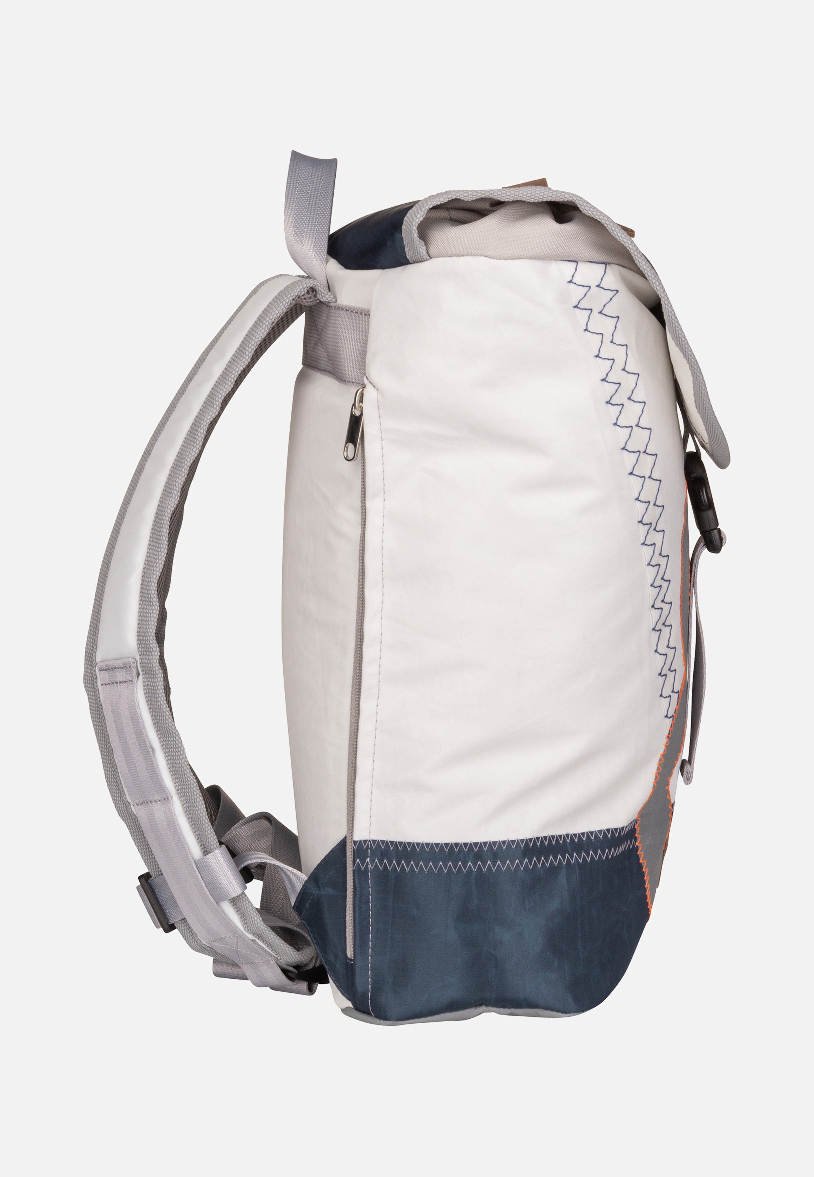360Grad Landgang Mini Weiß/Balken Blau/Zahl Hellgrau Backpack