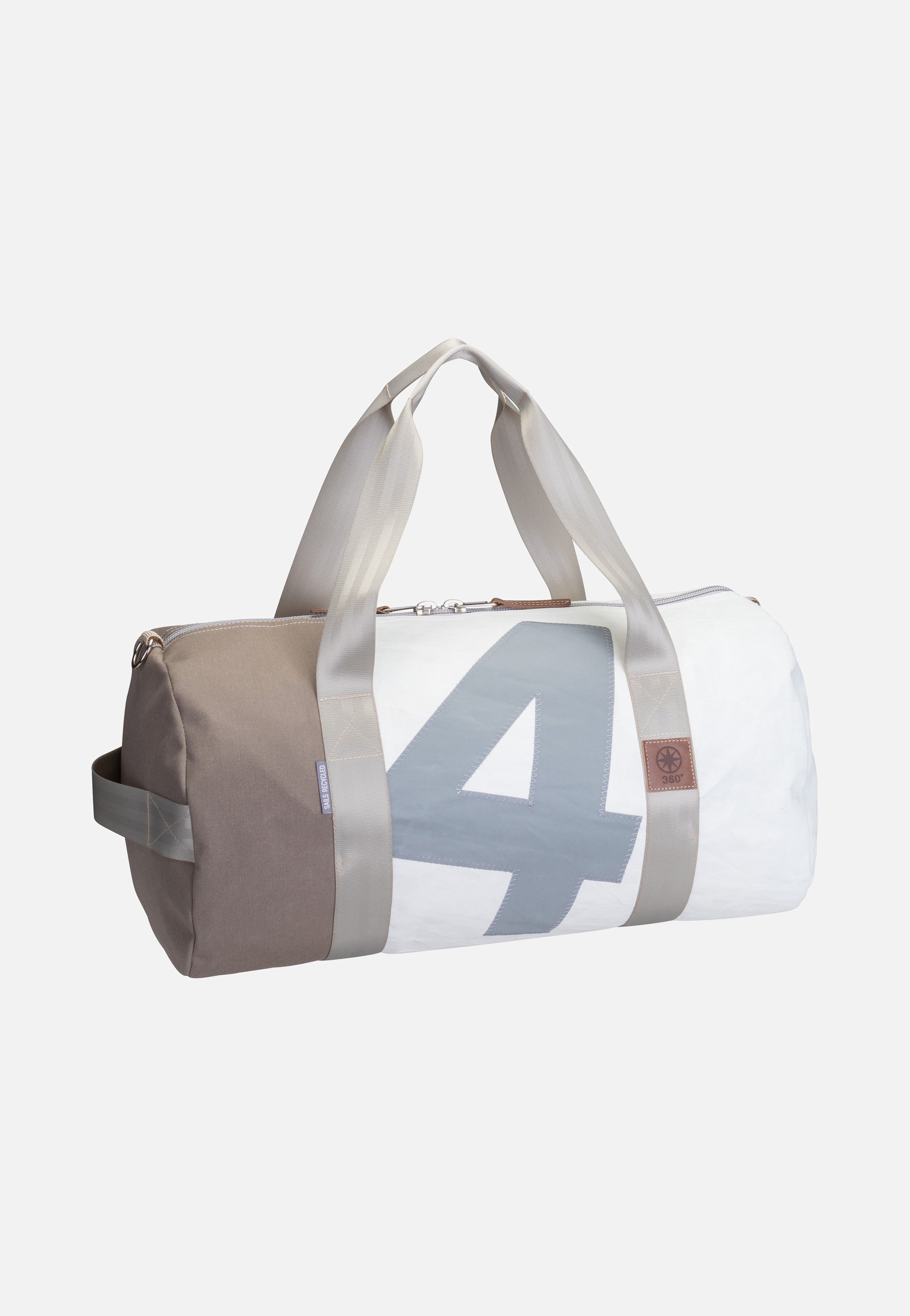 360Grad Pirat Weiß/Persenning Taupe/Grau/Bei Dufflebag