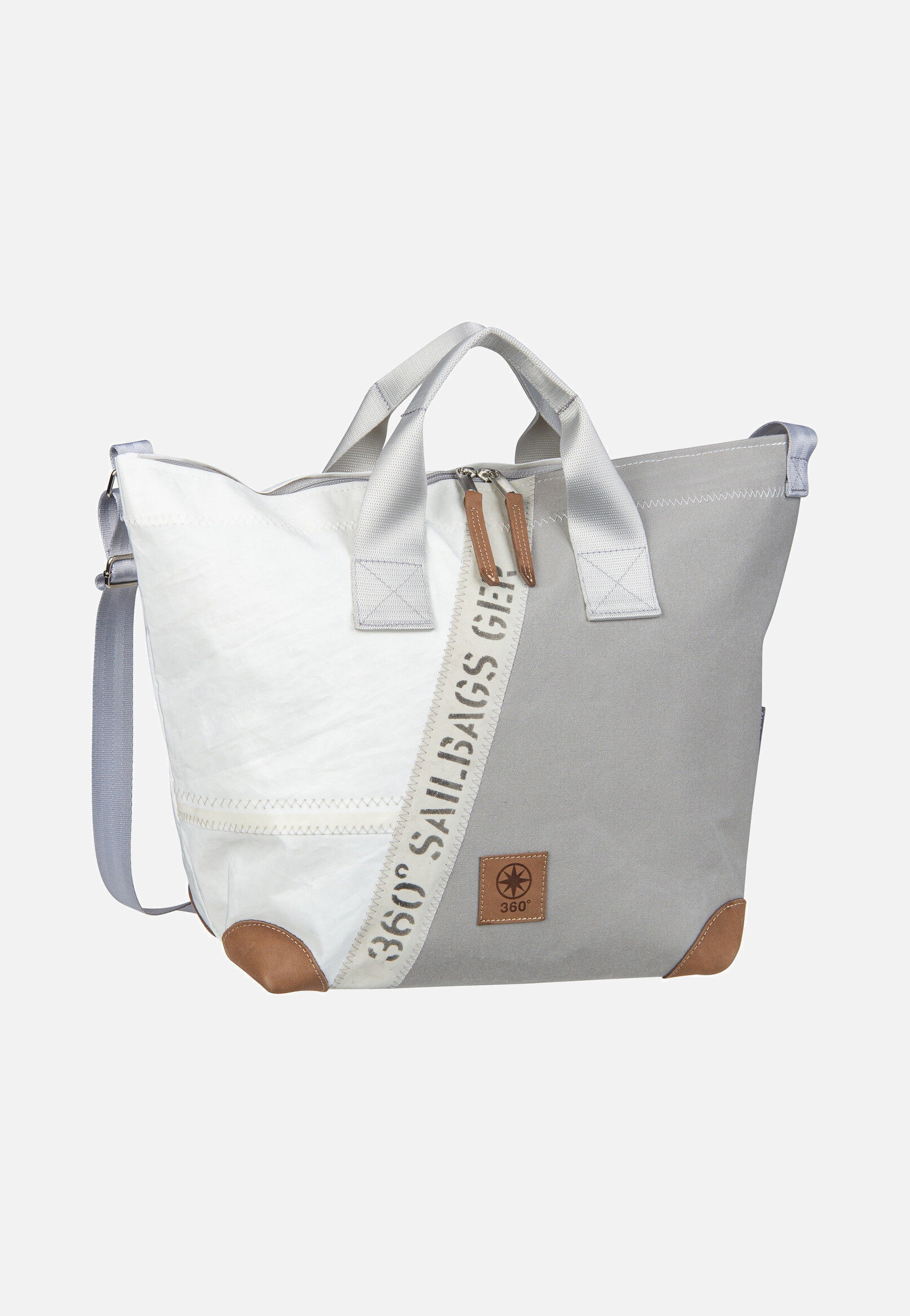 360Grad Suutje Stencil-Weiß/Grau Crossbody Bag