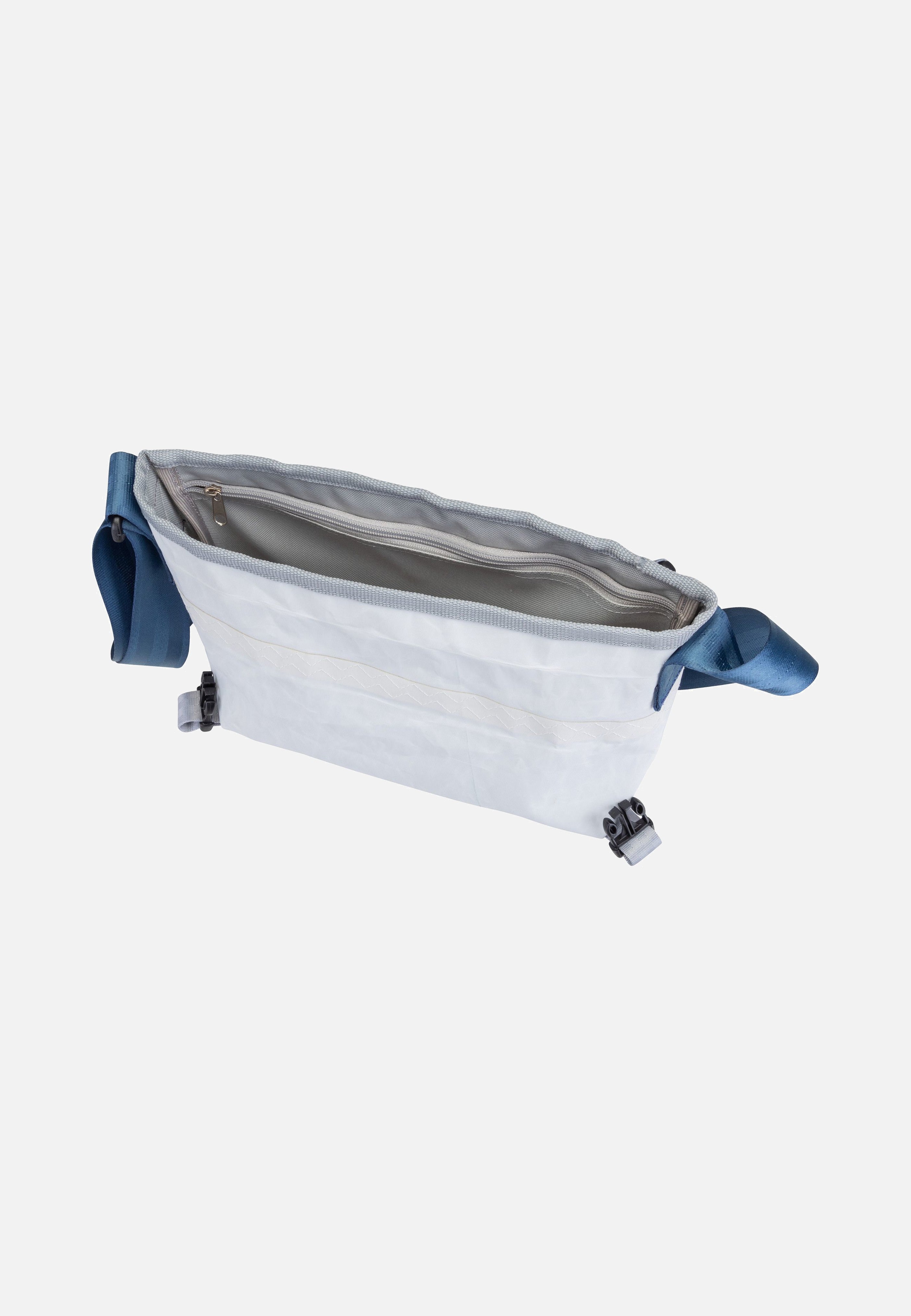 360Grad Törn Weiß/Streifen Blau/Zahl Grau Messenger Bag
