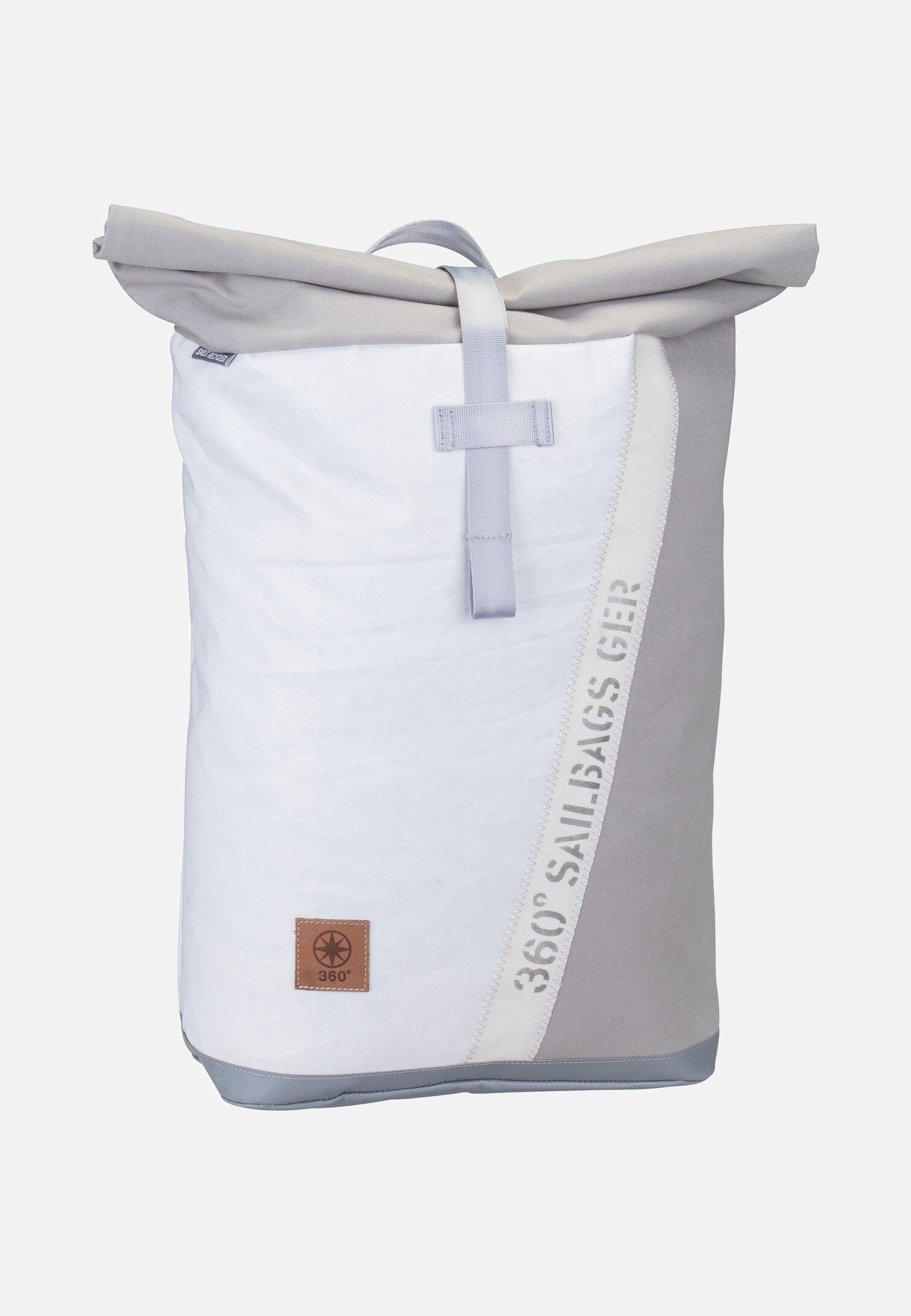 360Grad Tide Stencil-Weiß/Grau Rolltop Backpack
