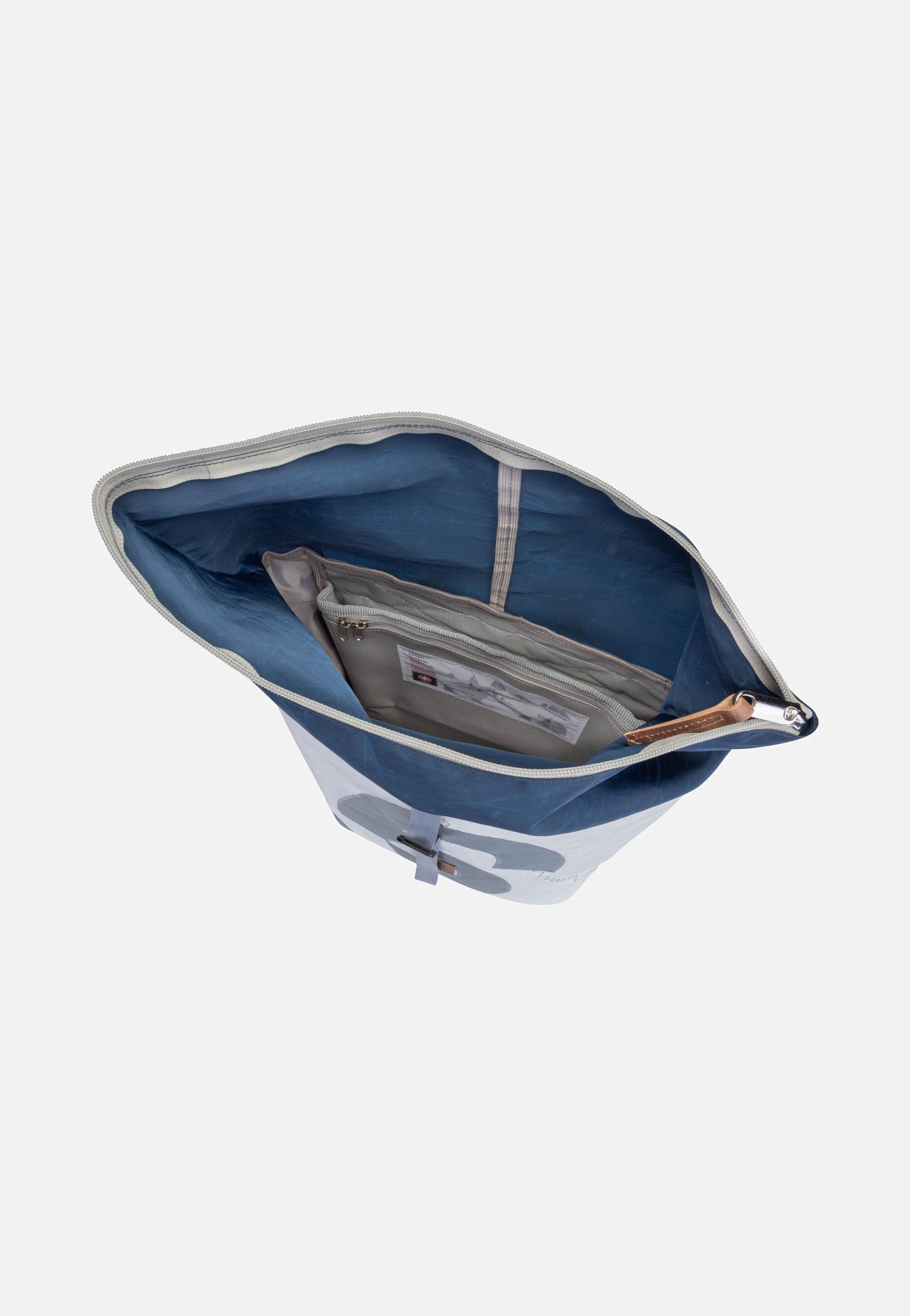 360Grad - Tide Weiß/Blau/Zahl Hellgrau - Rolltop Backpack | Neutral-Image