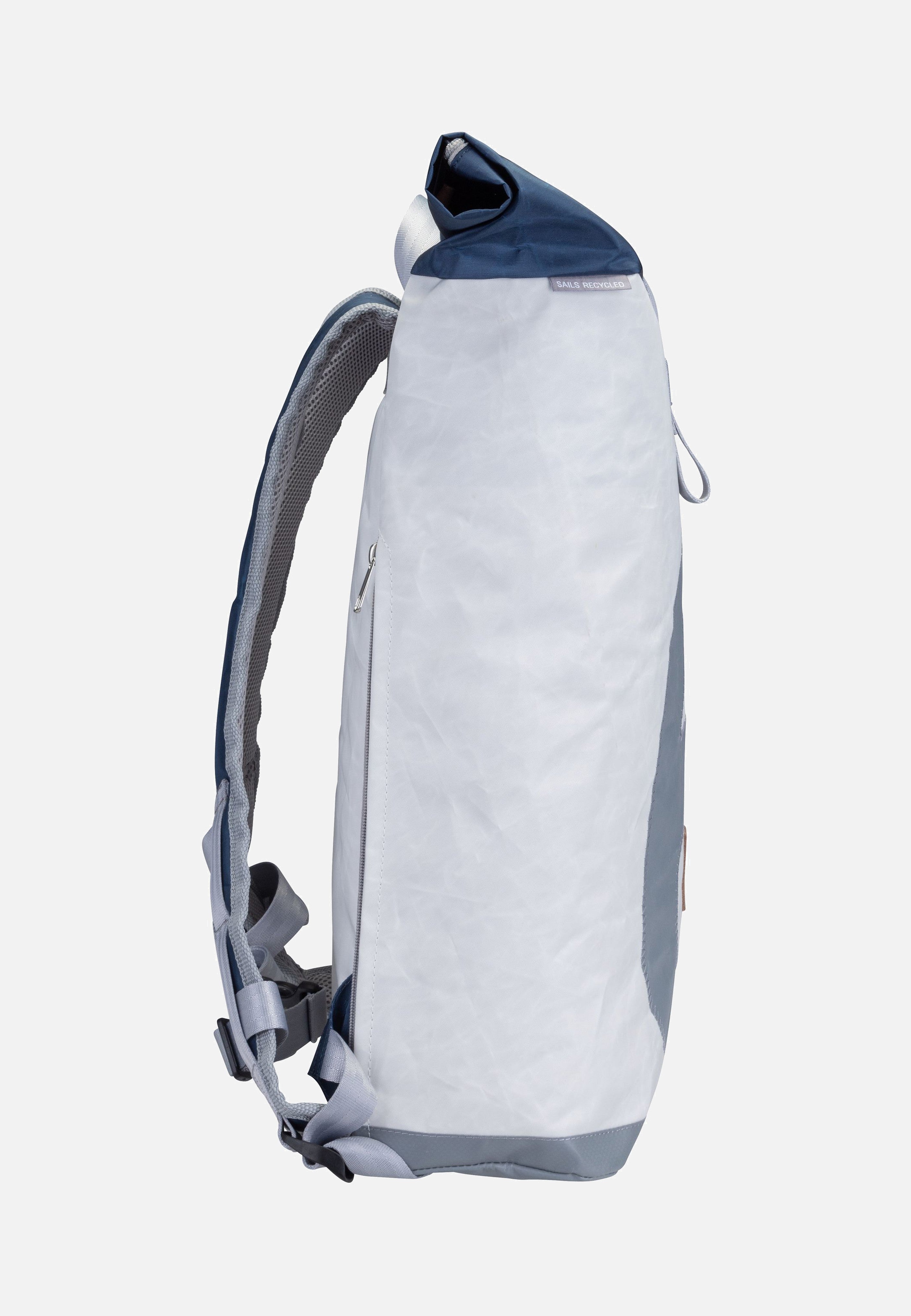 360Grad Tide Weiß/Blau/Zahl Hellgrau Rolltop Backpack