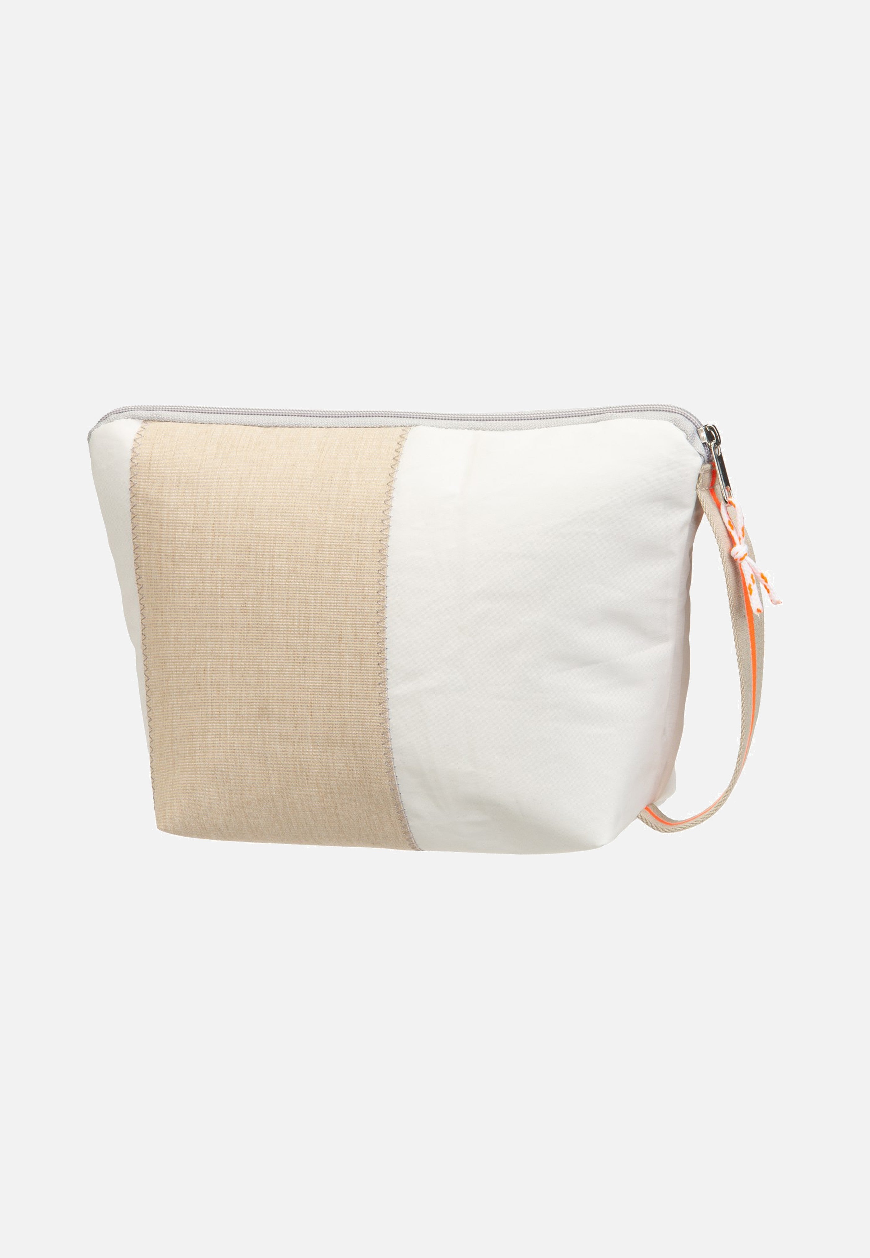 360Grad Brise Weiss/Sand/Zahl Orange Toiletry Bag