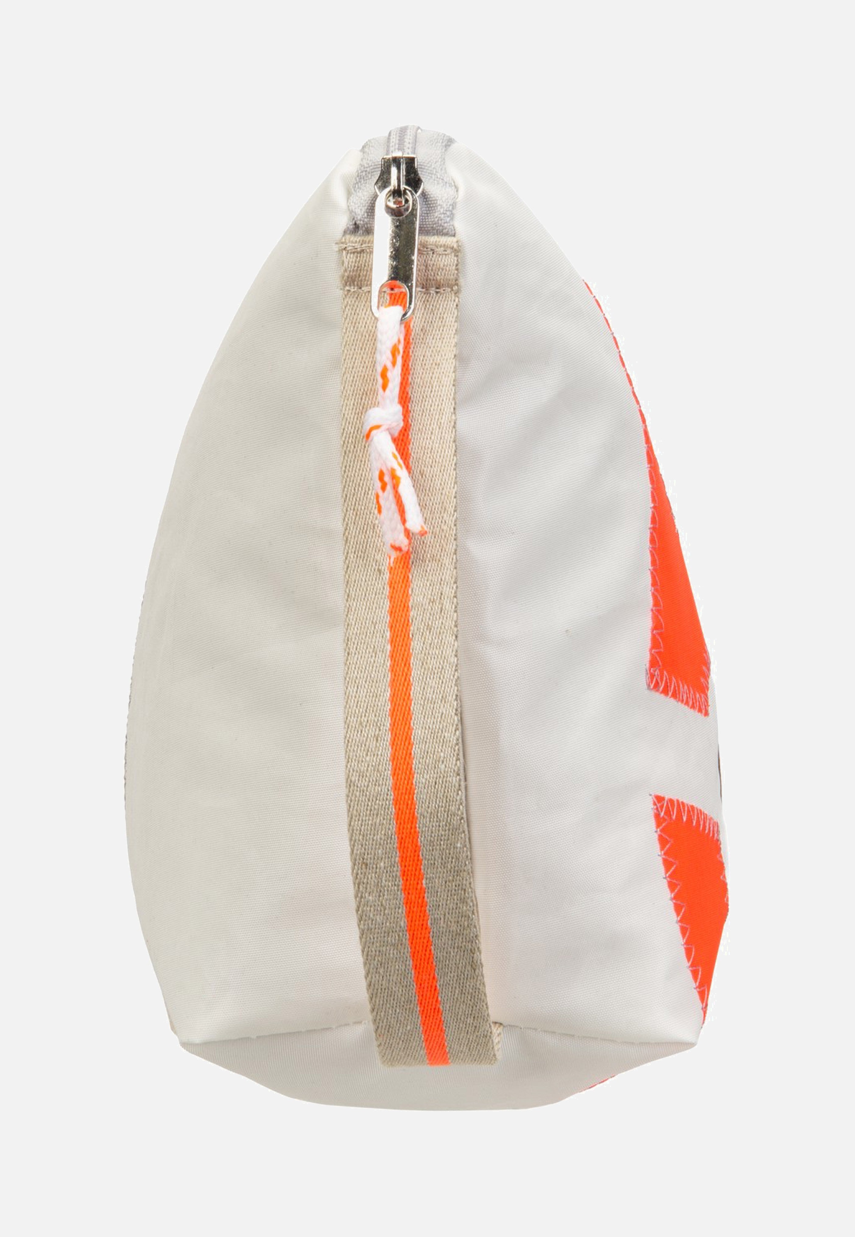 360Grad Brise Weiss/Sand/Zahl Orange Toiletry Bag